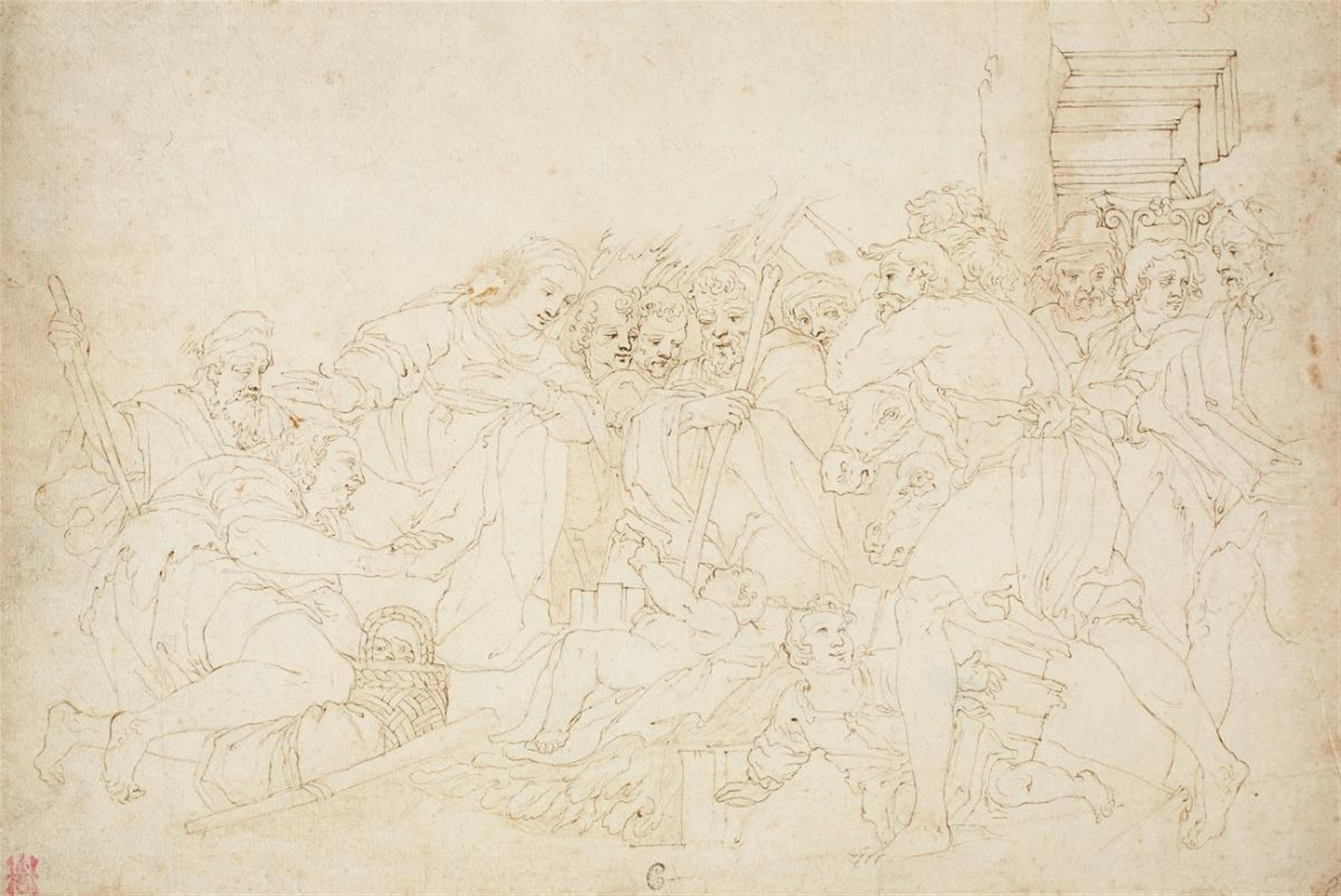 Giovanni Battista Trotti called Il Moroso, attributed to - ADORATION OF THE CHILD - image-1
