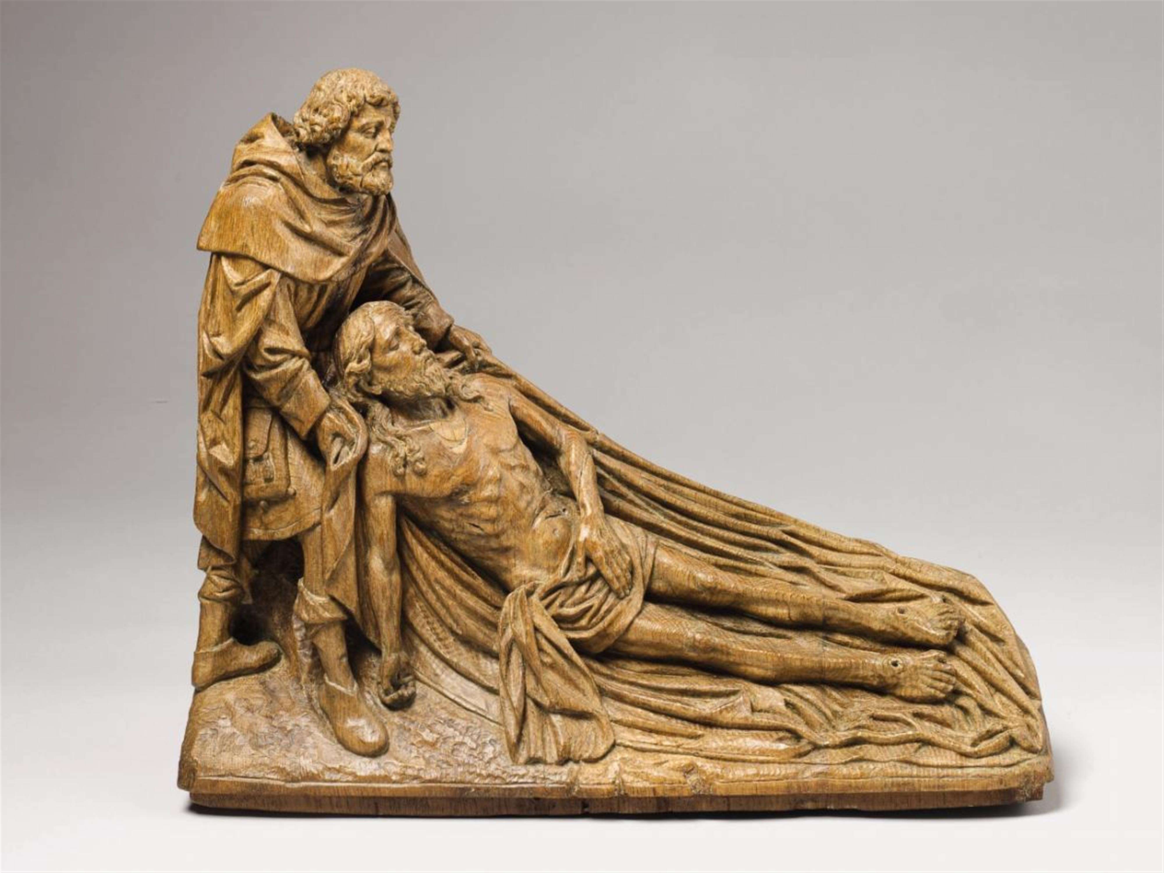 A NETHERLANDISH OAK RELIEF DEPICTING THE ENTOMBMENT OF CHRIST, CIRCA 1520 - image-1