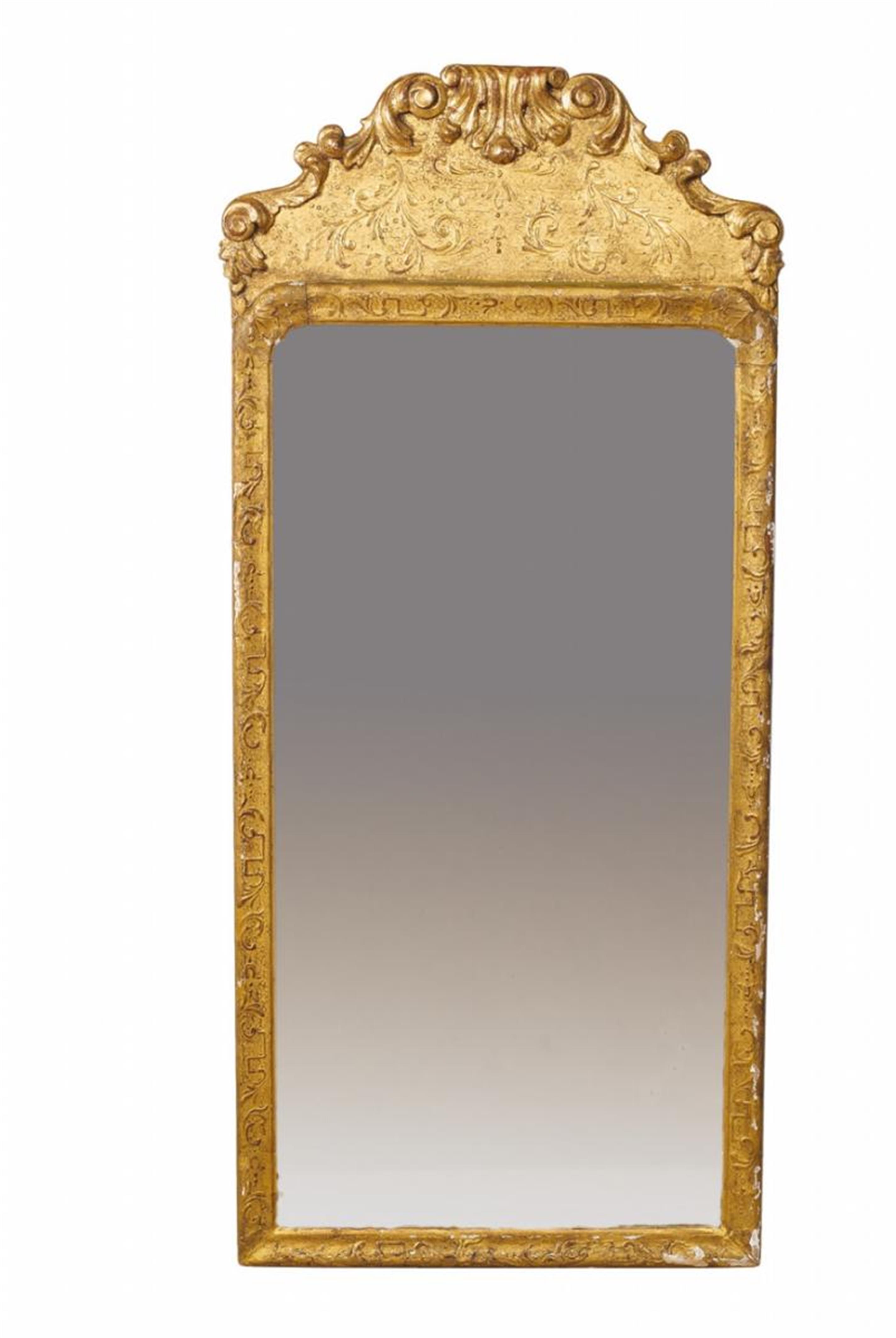 A George II carved giltwood mirror - image-2