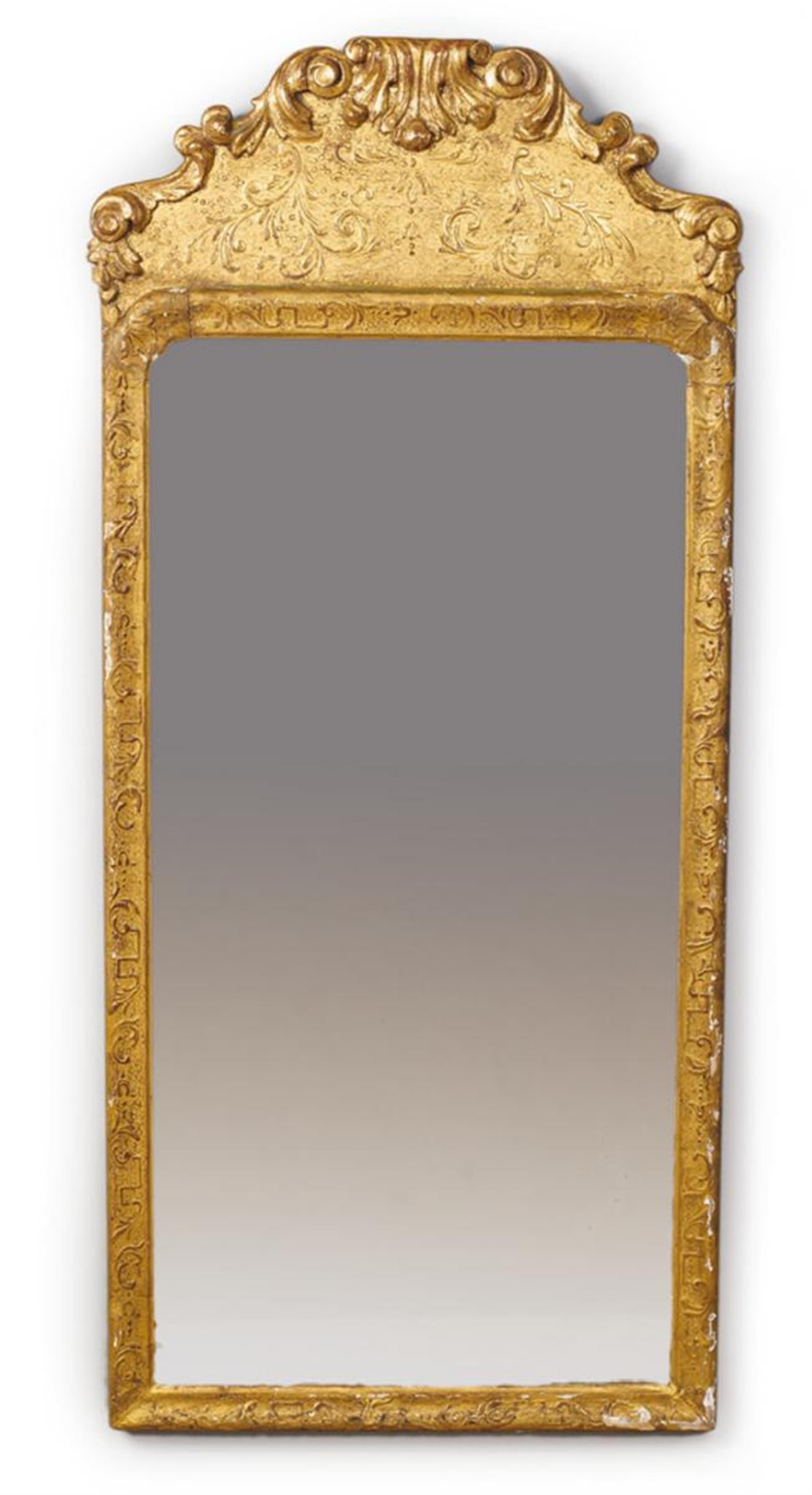 A George II carved giltwood mirror - image-1