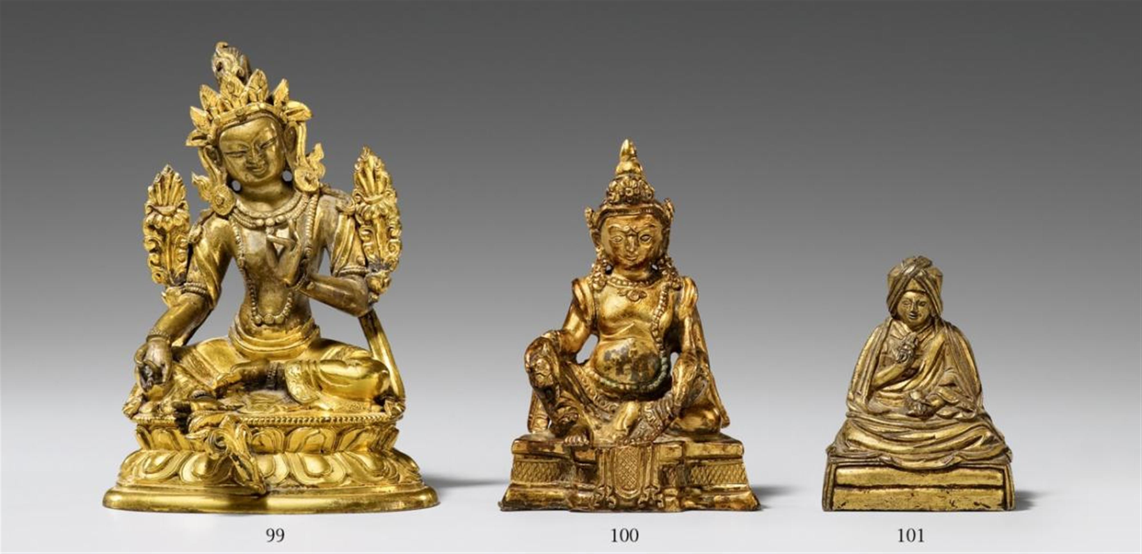 A gilt-bronze figure of Jambhala. Tibet. 18th century - image-1