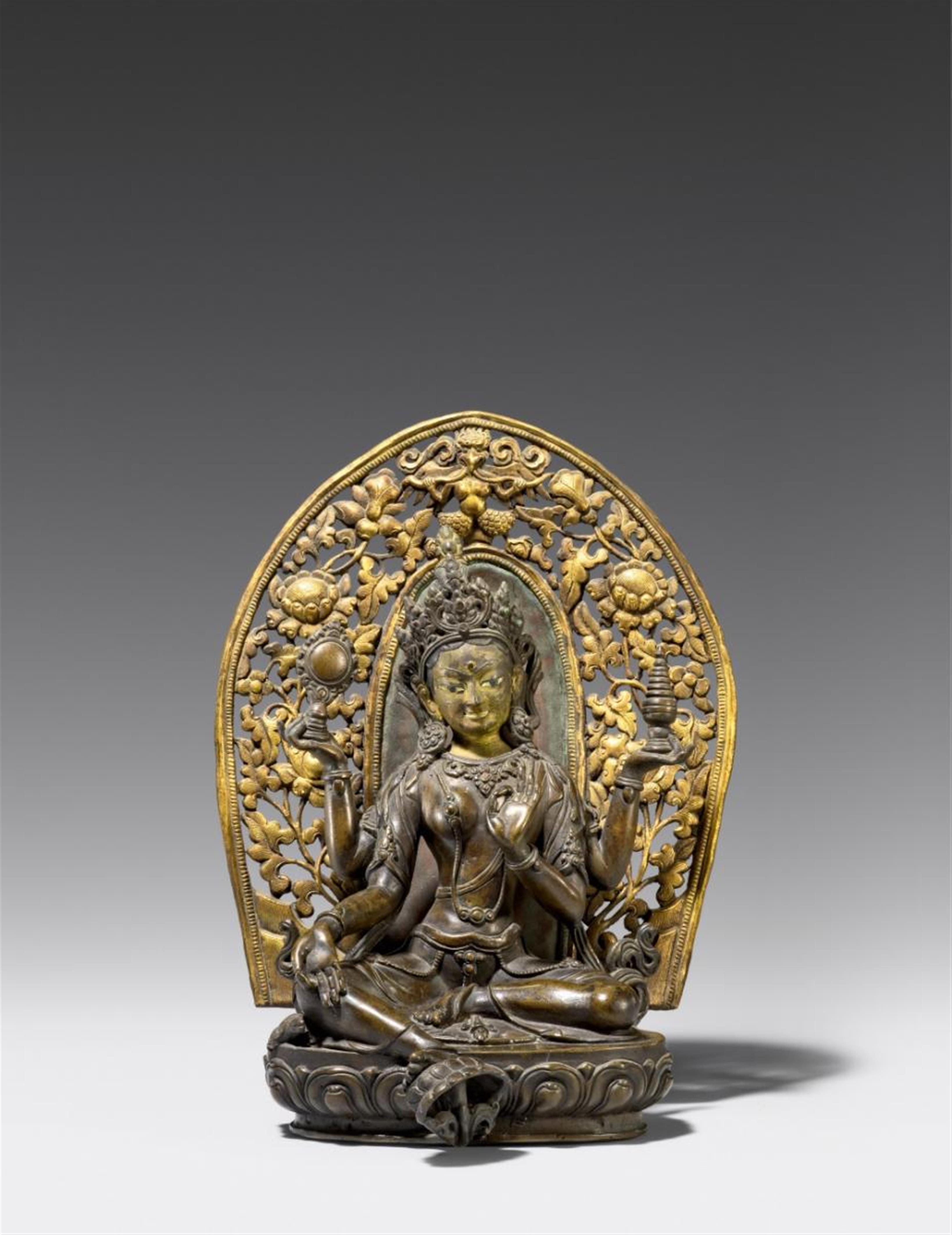 Lakshmi. Bronze. Nepal. 17./18. Jh. - image-1