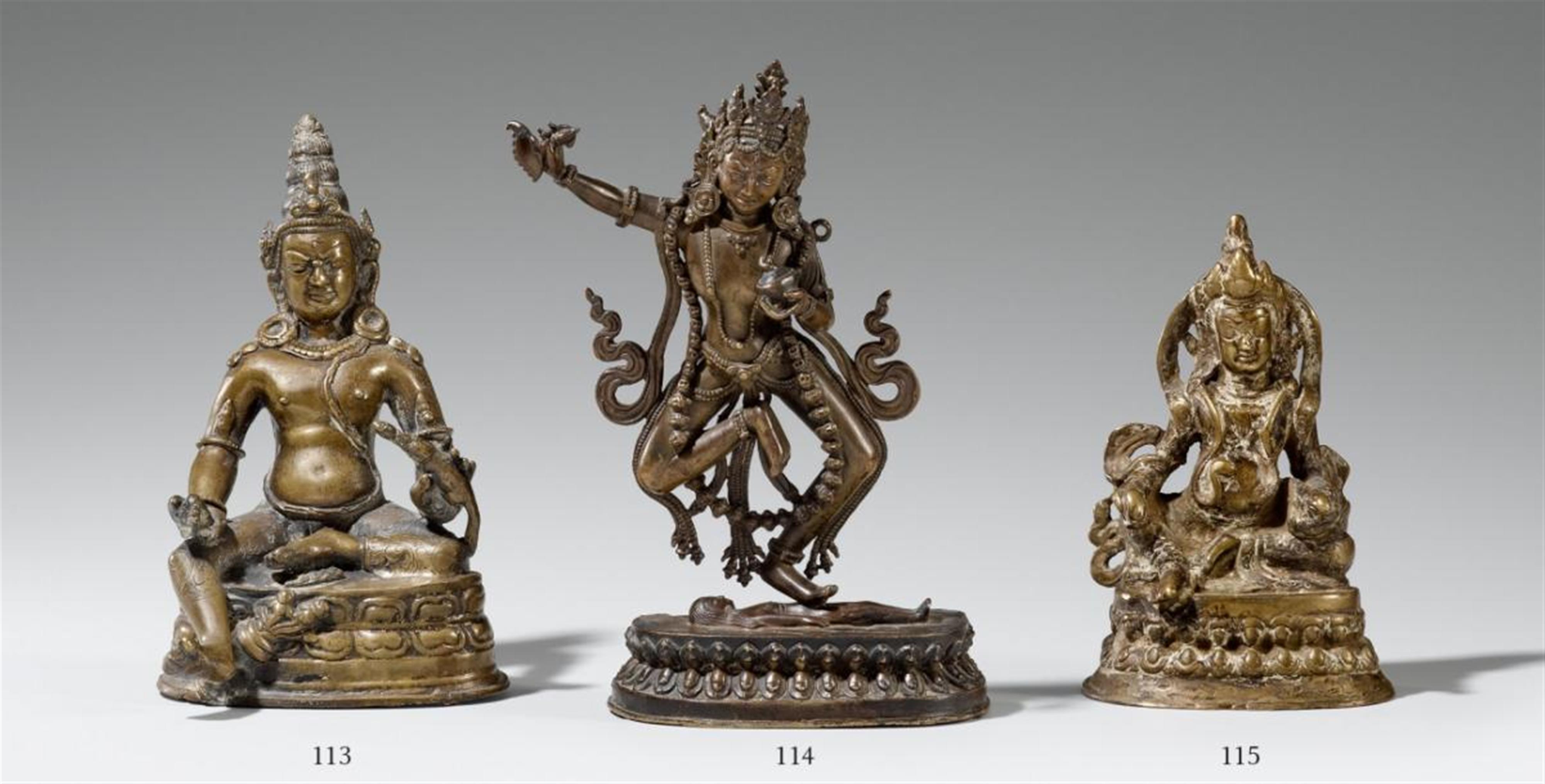 A bronze figure of Jambhala. Tibet. Around 1700 - image-1