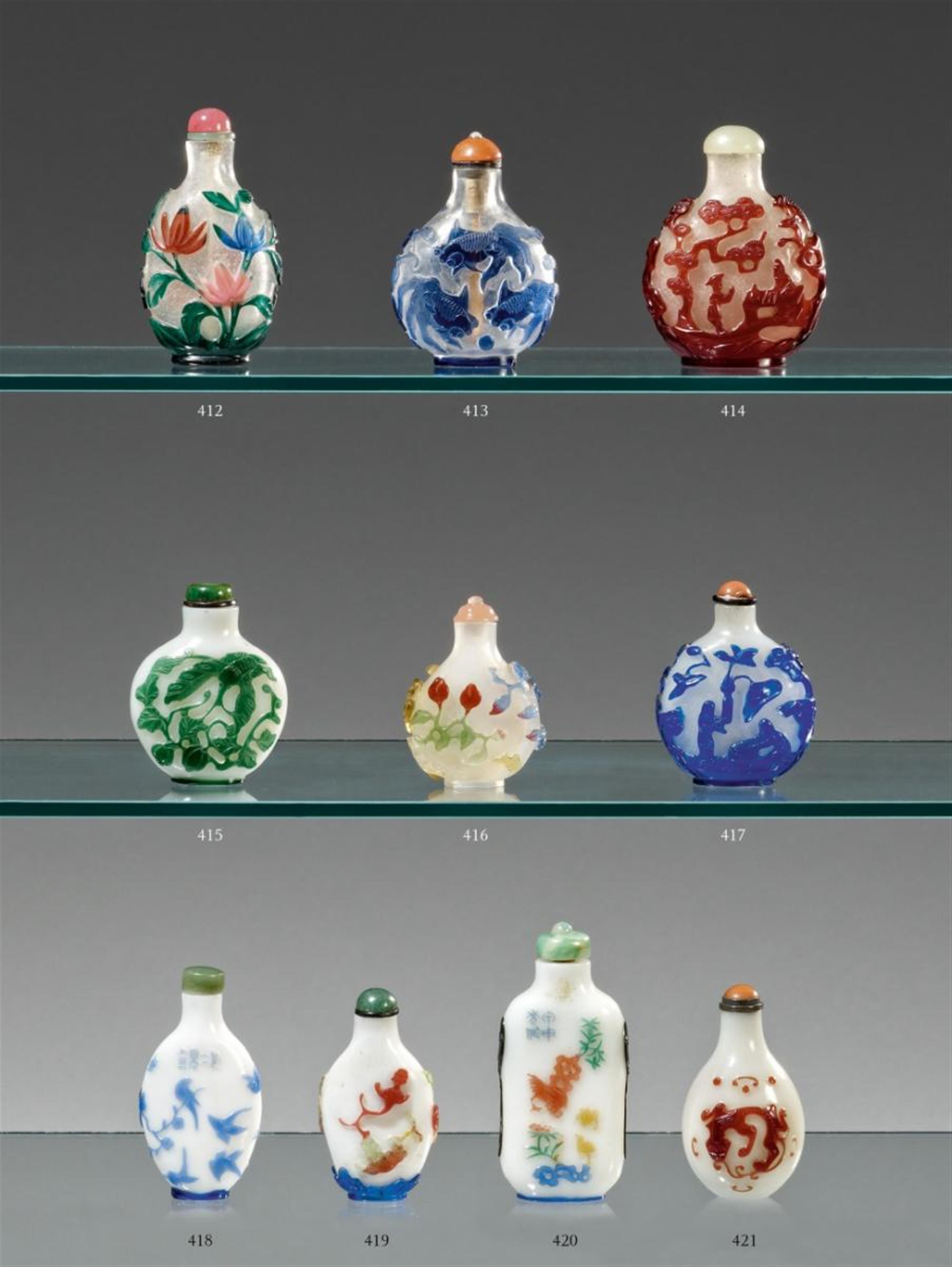 A glass snuff bottle. Yangzhou school. 19th century - image-1