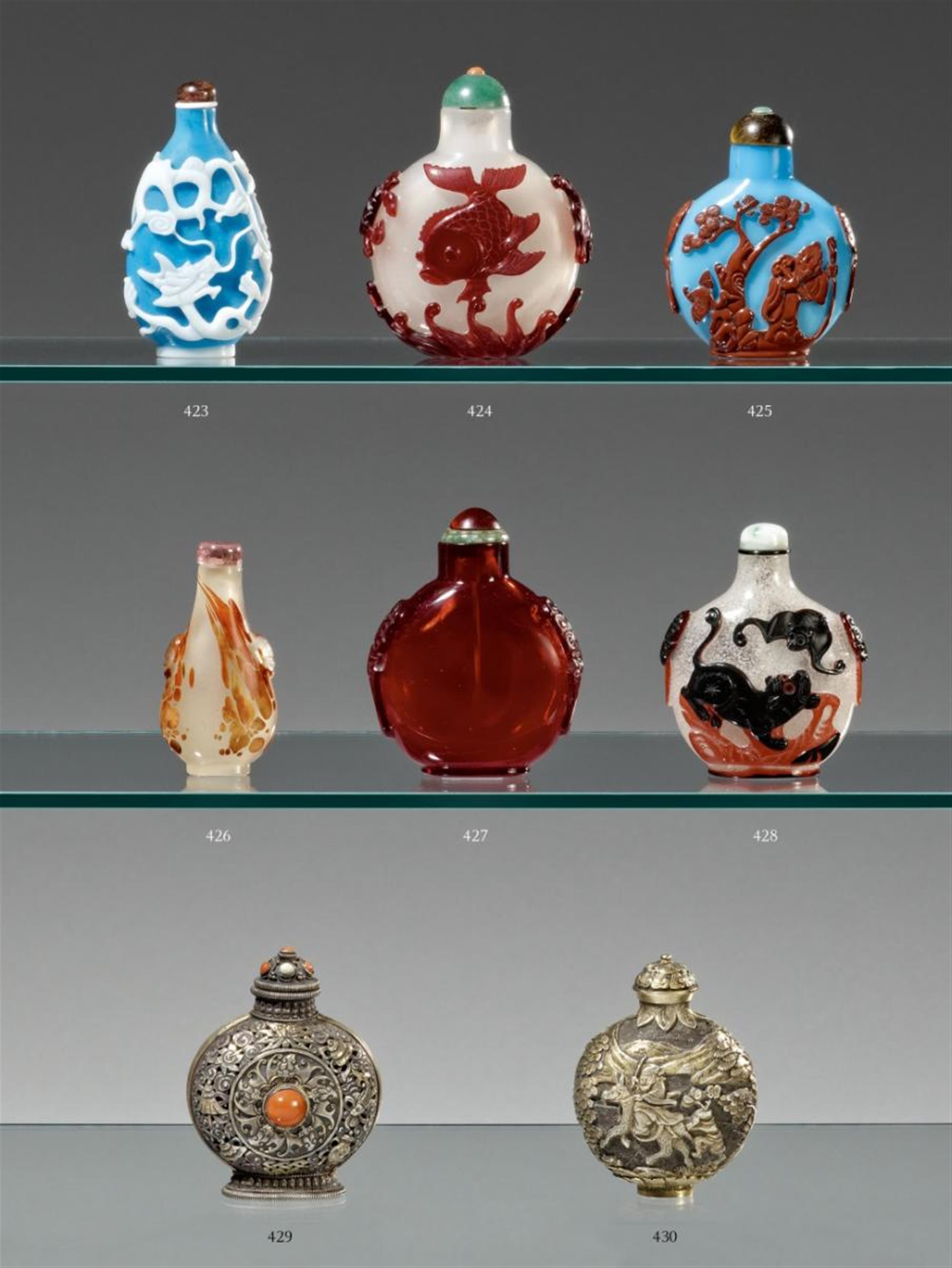 A glass snuff bottle. 19th century - image-1