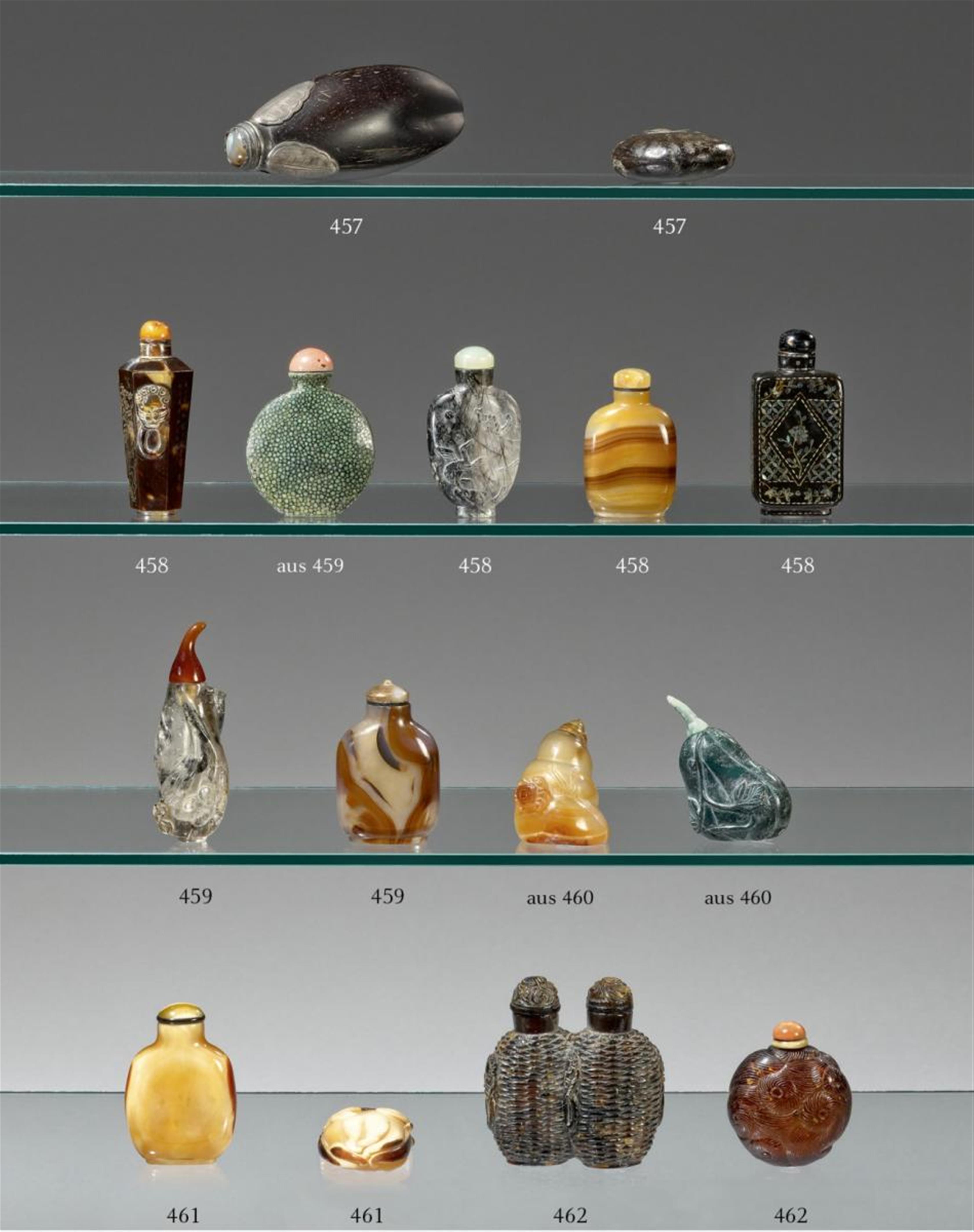 Four stone snuff bottles - image-1