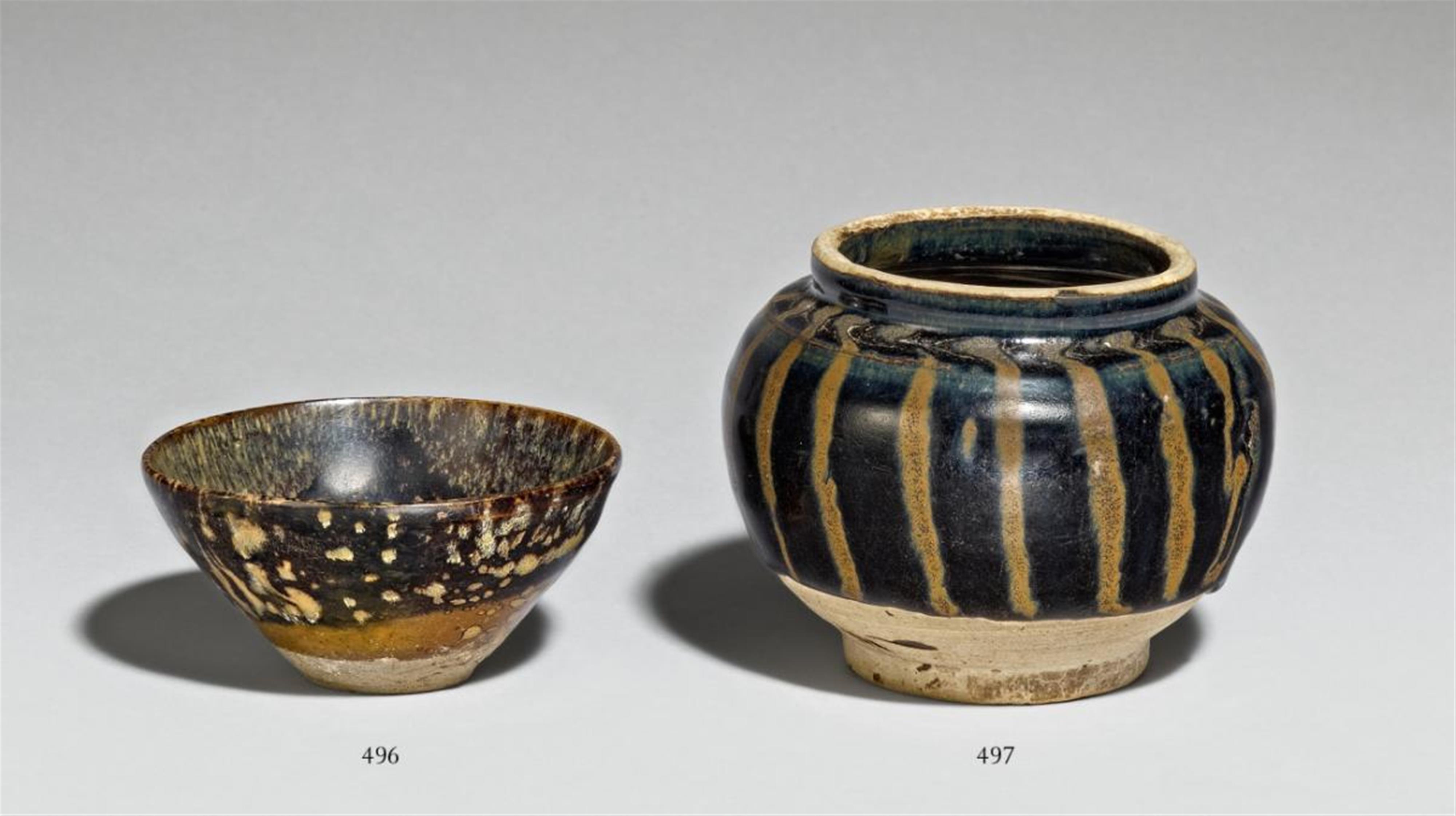 A small Jizhou tortoiseshell tea bowl. Southern Song dynasty, 12th/13th century - image-1