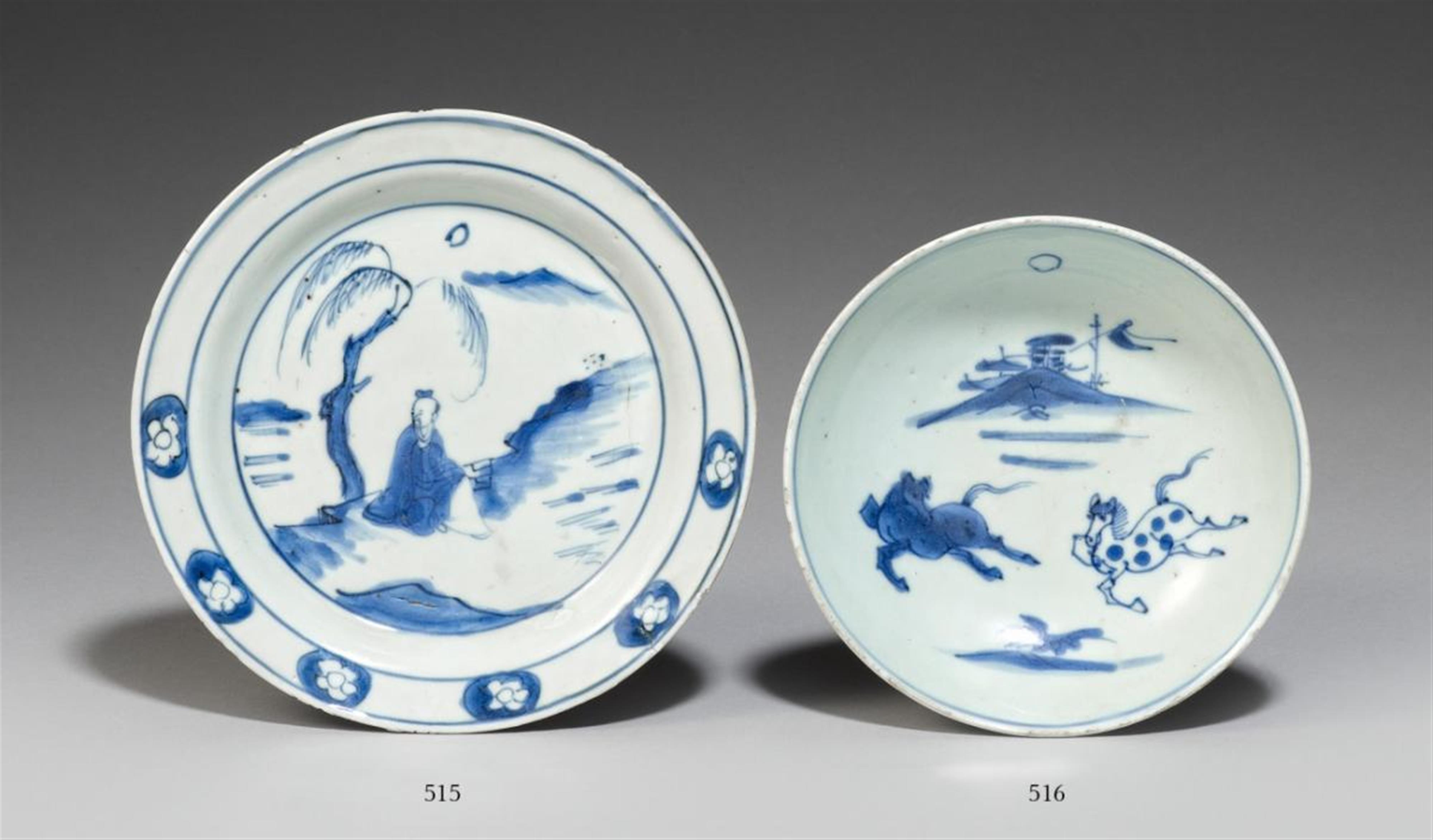 Kleine blau-weiße Schale. Ko-sometsuke. Tianqi-Chongzhen-Periode (1621-1644) - image-1