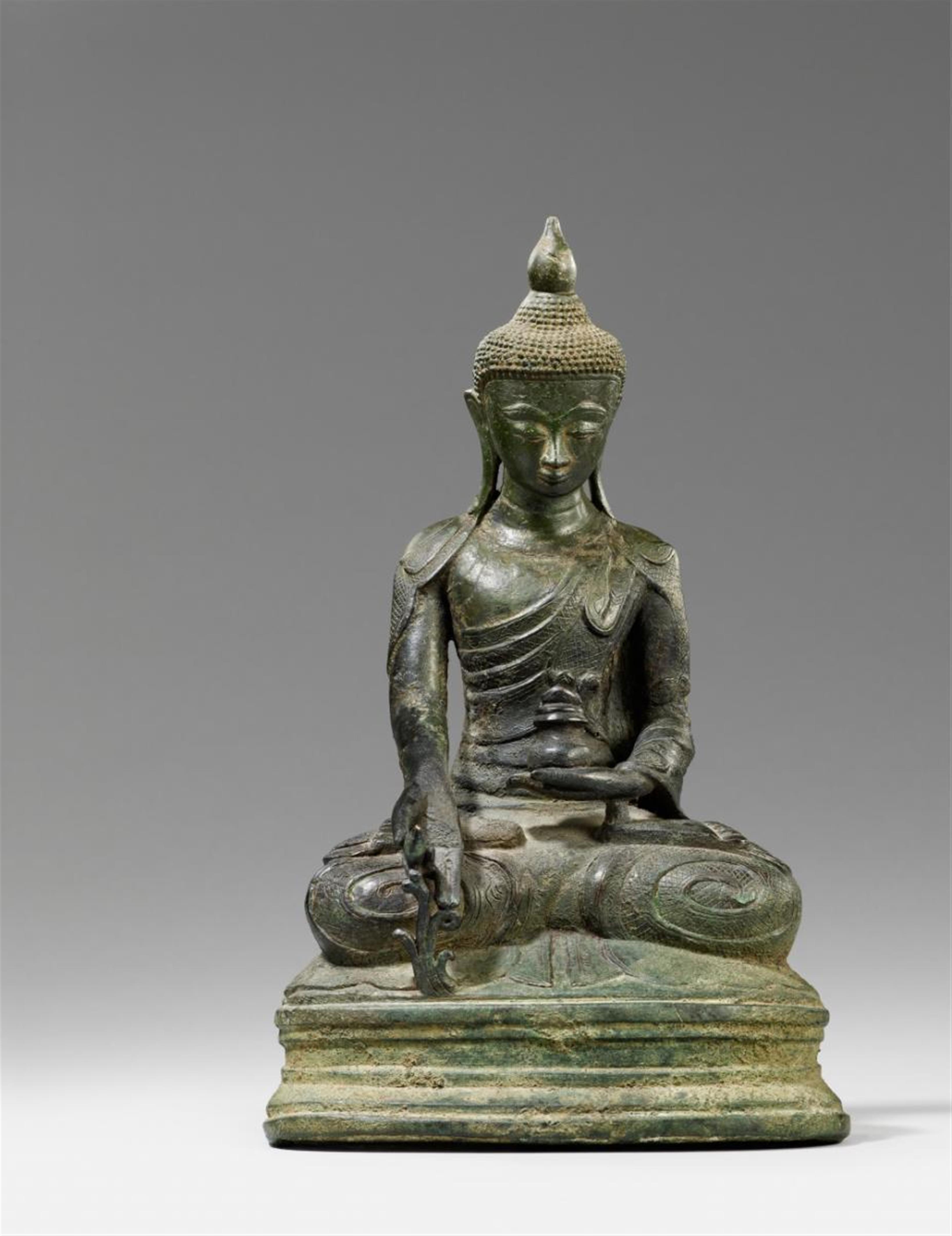 Medizin-Buddha. Bronze. Birma. 17./18. Jh. - image-1
