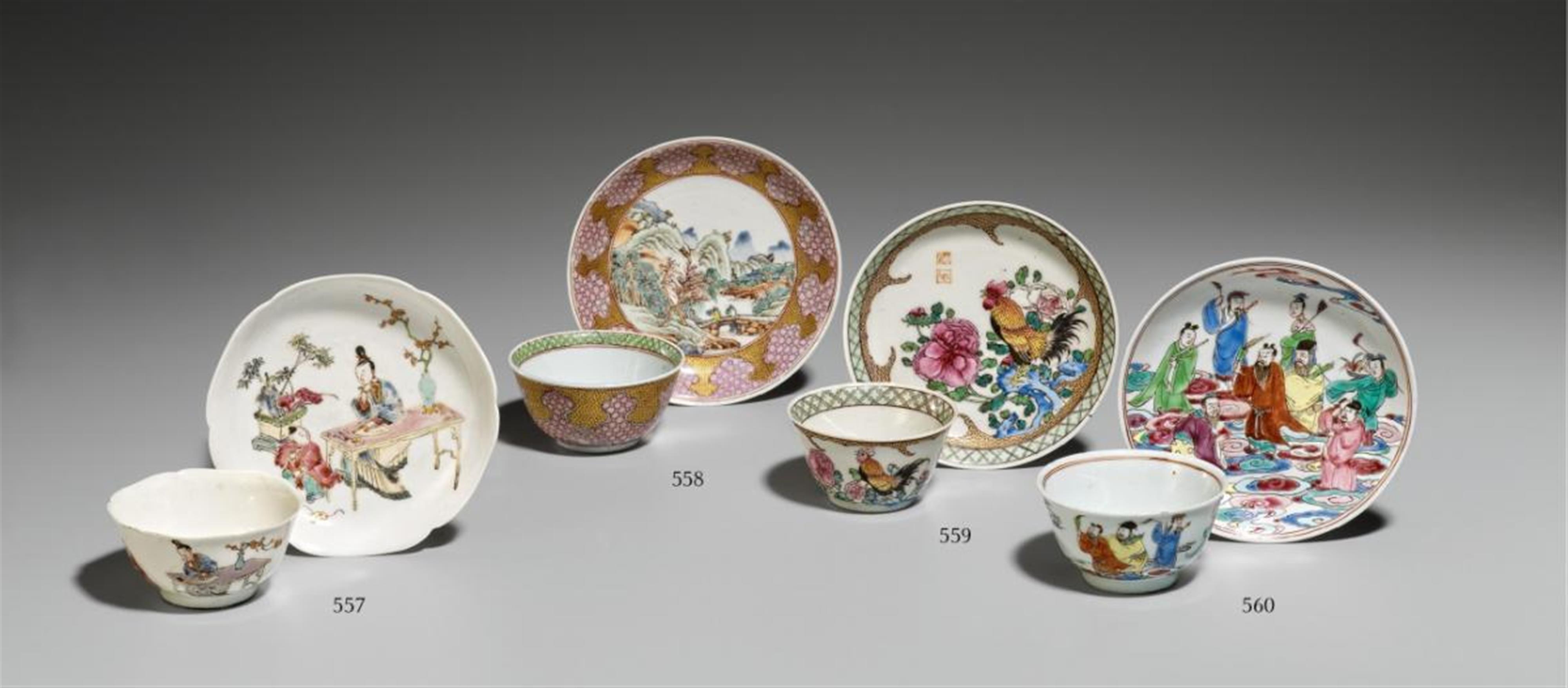 A famille rose cup and saucer. Yongzheng period (1723-1735) - image-1