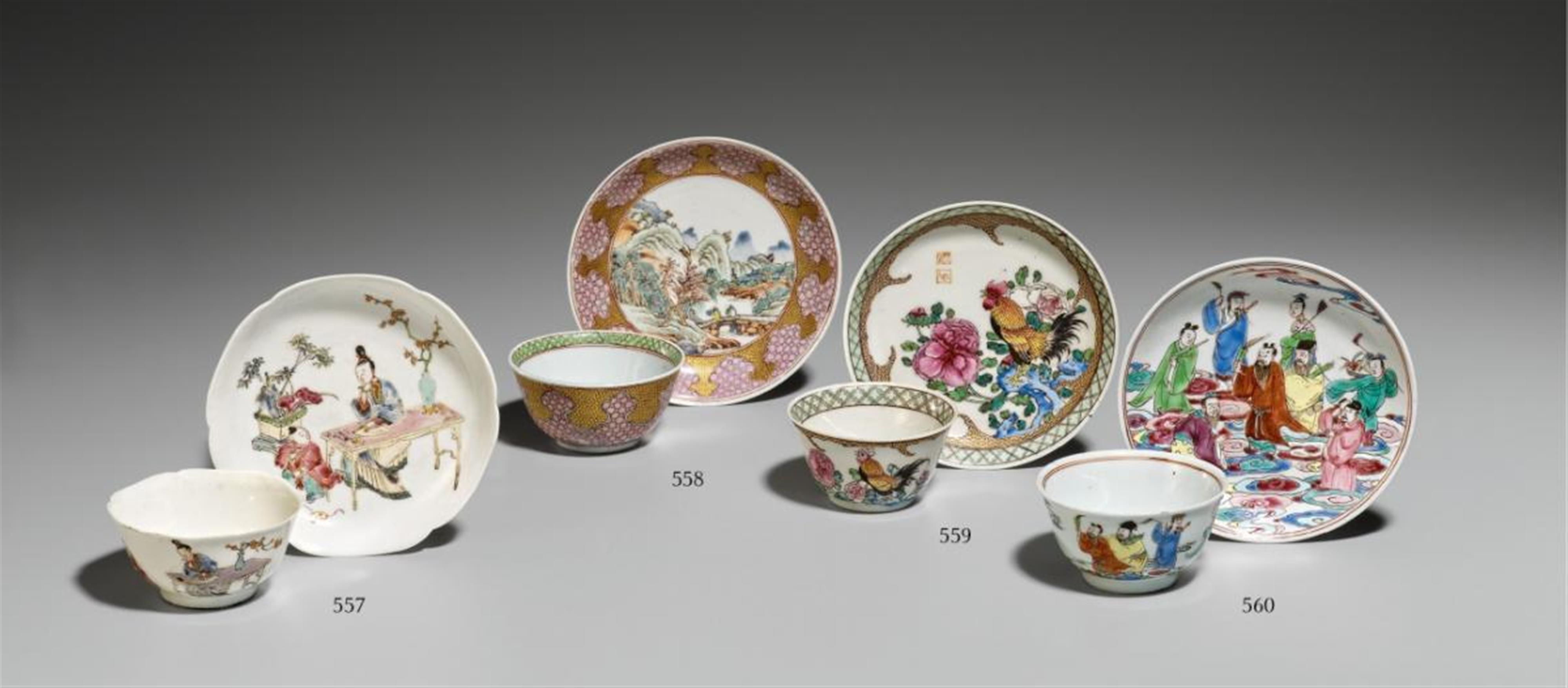 Famille rose-Koppchen mit Unterteller. Yongzheng-Periode (1723-1735) - image-1