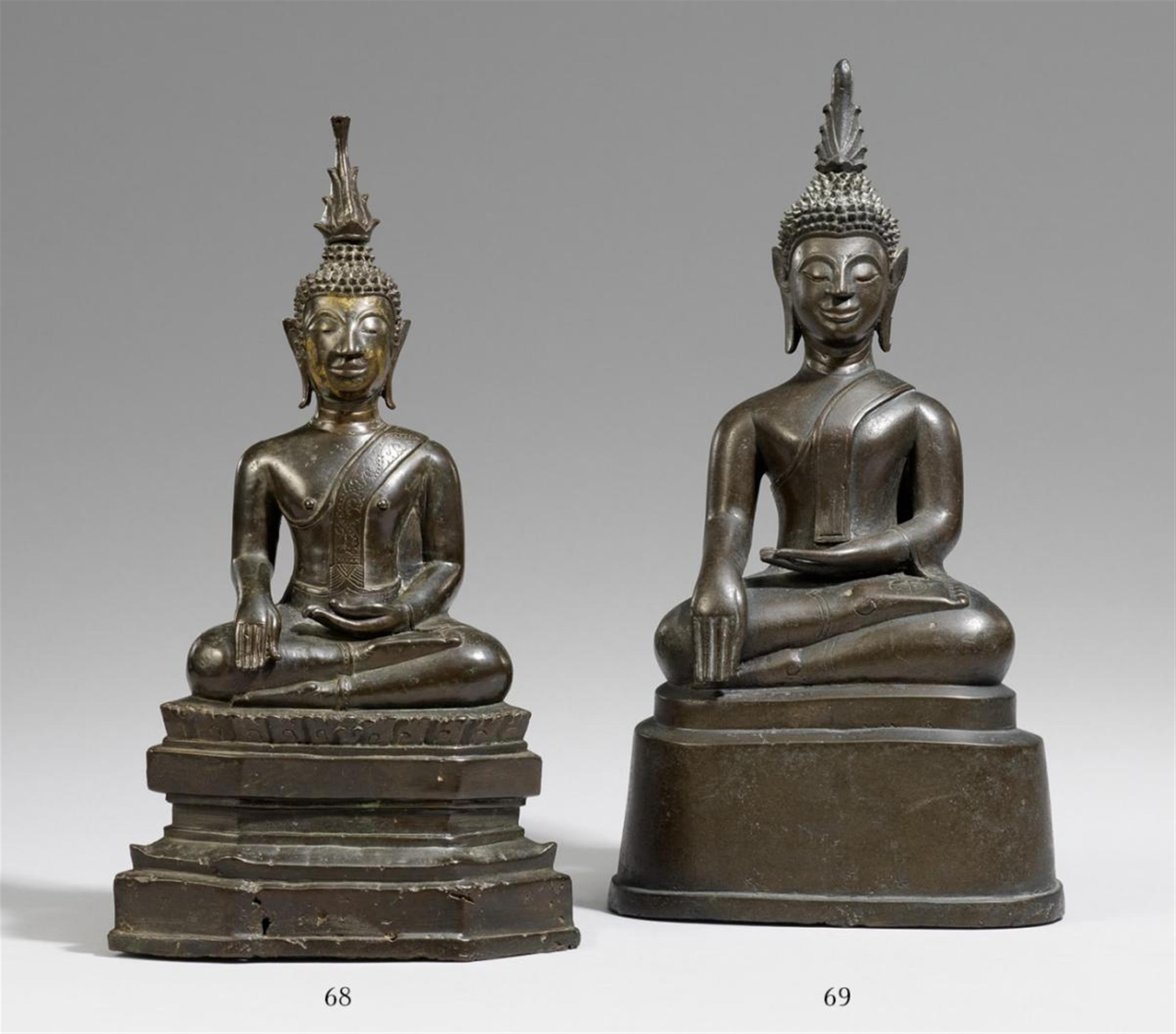 A Laotian bronze figure of Buddha Shakyamuni. 18th/19th century - image-1