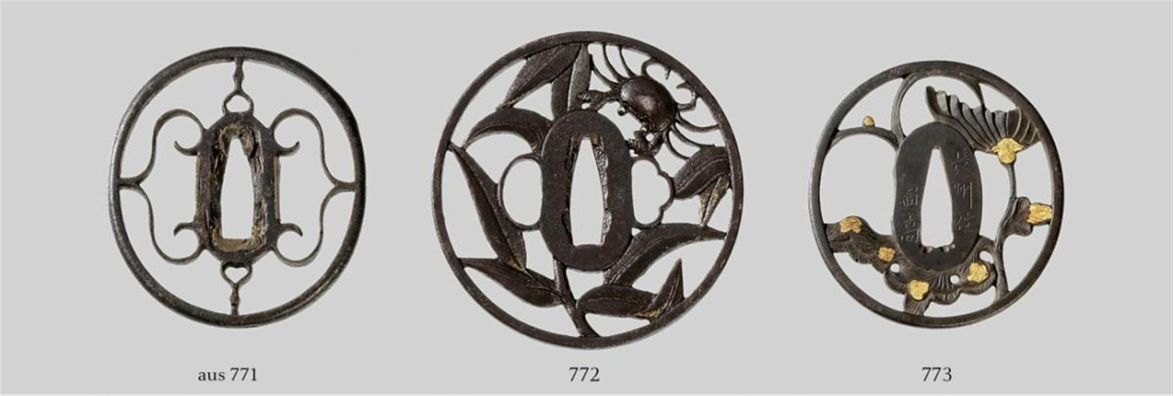 An iron tsuba. 18th/19th century - image-1