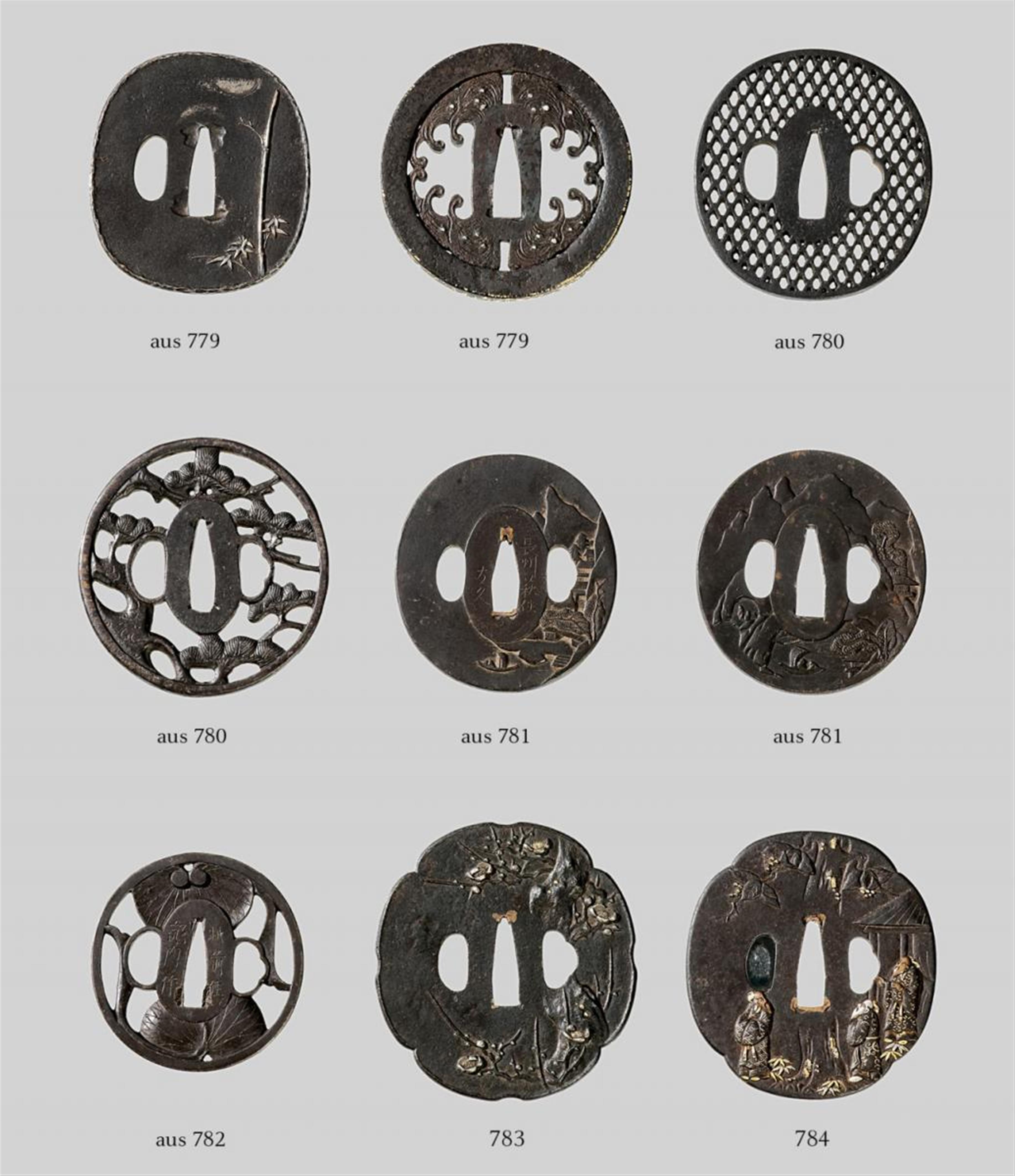 Three iron tsuba. 18th/19th century - image-1