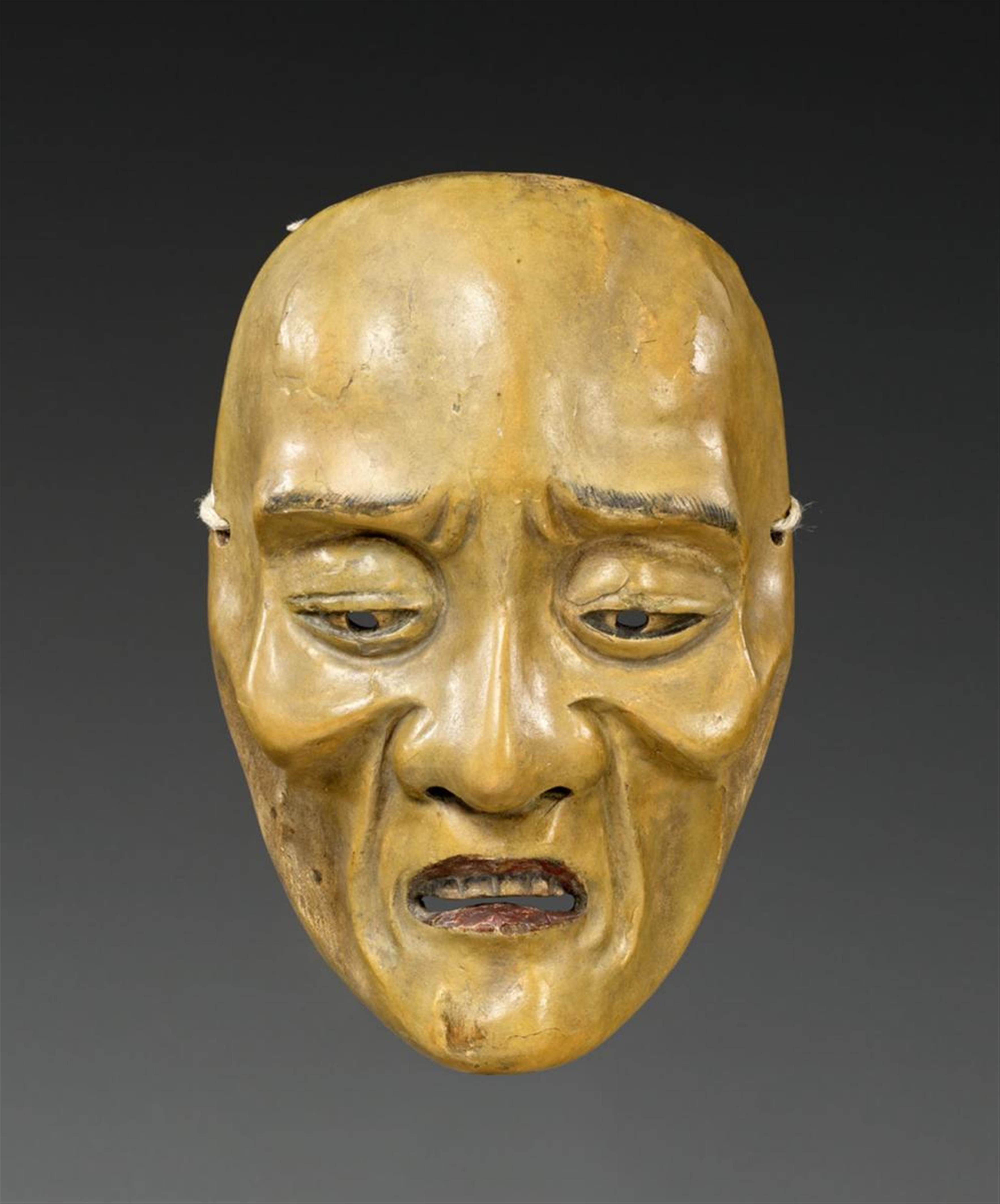 A painted wood nô mask. 19th century - image-1