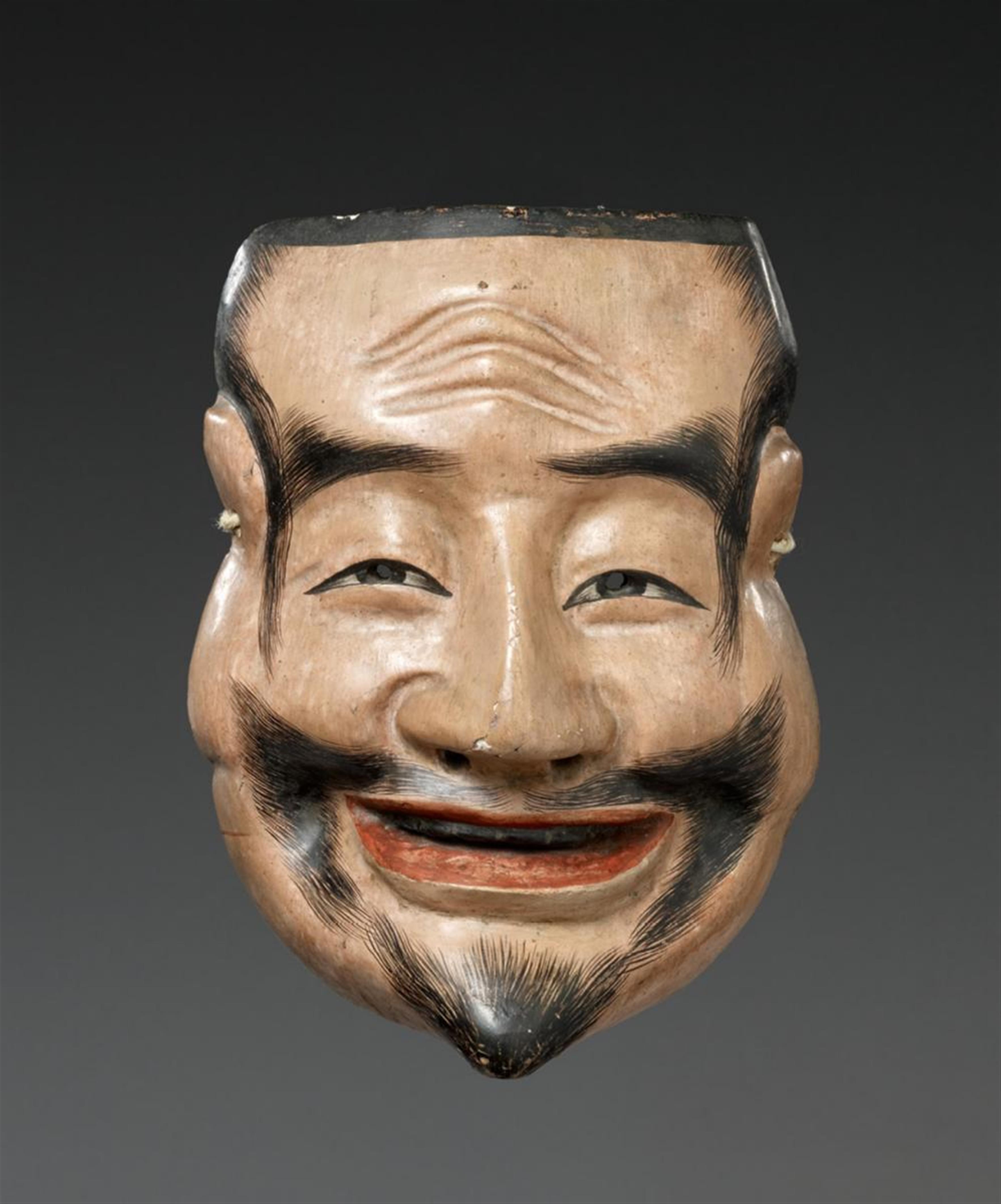 A painted wood kyôgen mask. Late 19th century - image-1