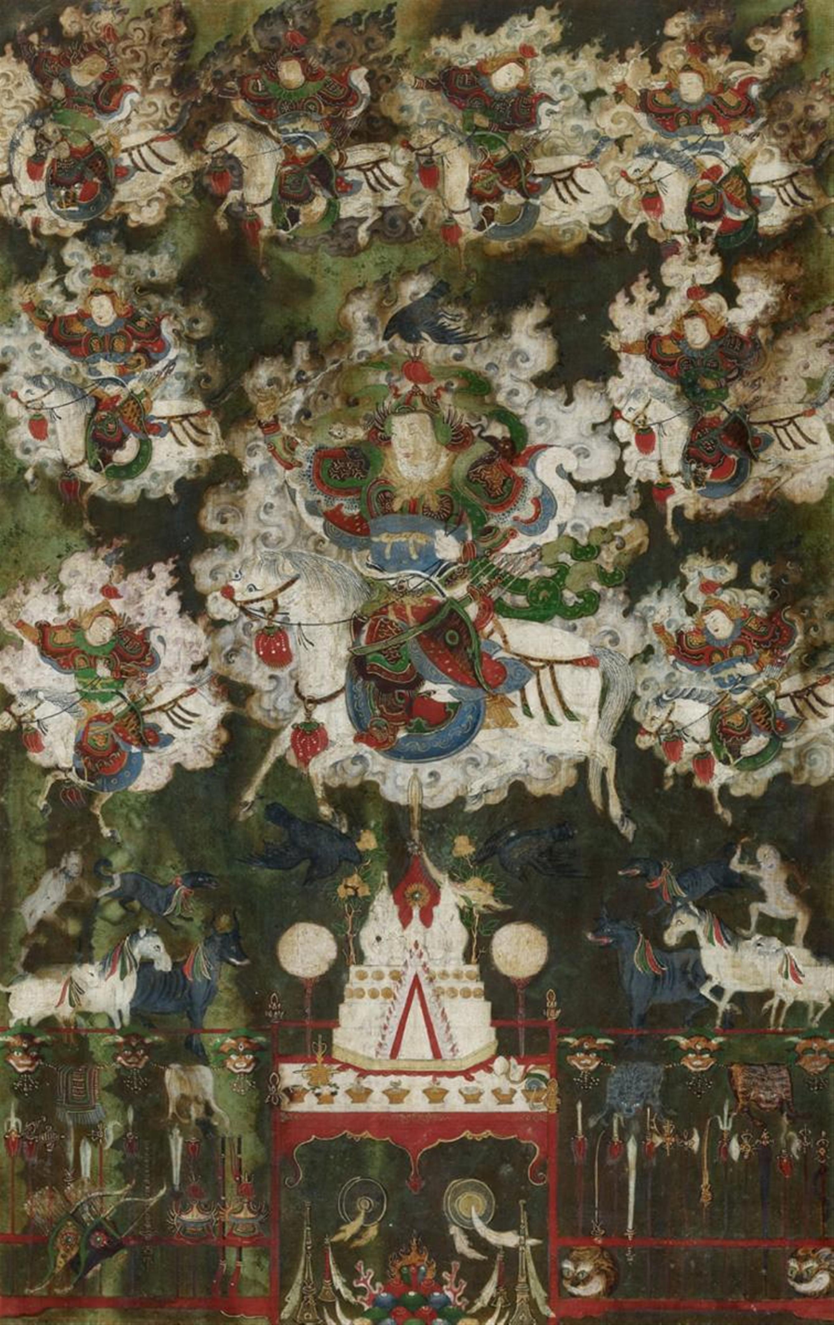 A thangka of Dalha Paten Magpön. Sino-Tibetan. 19th century - image-1