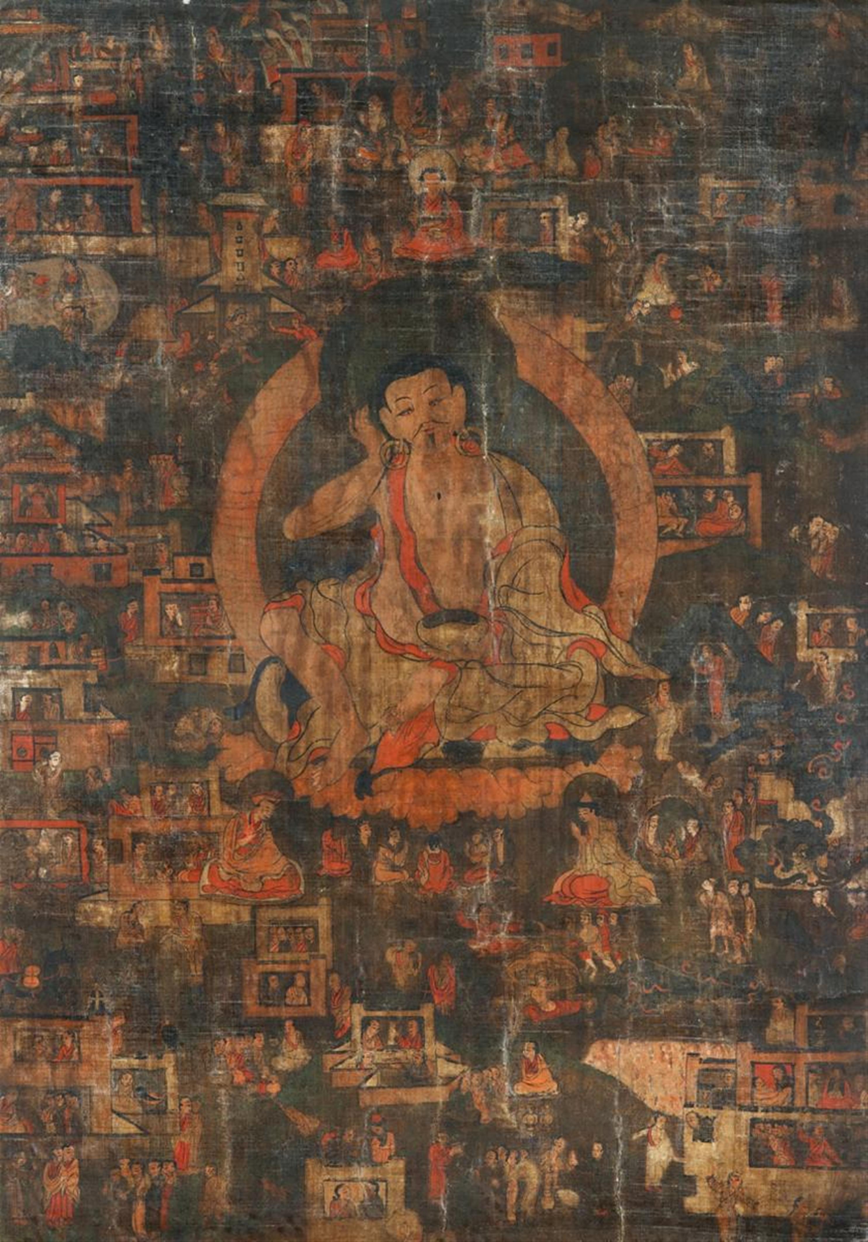 A thangka of Milarepa. Tibet. 17th century - image-1