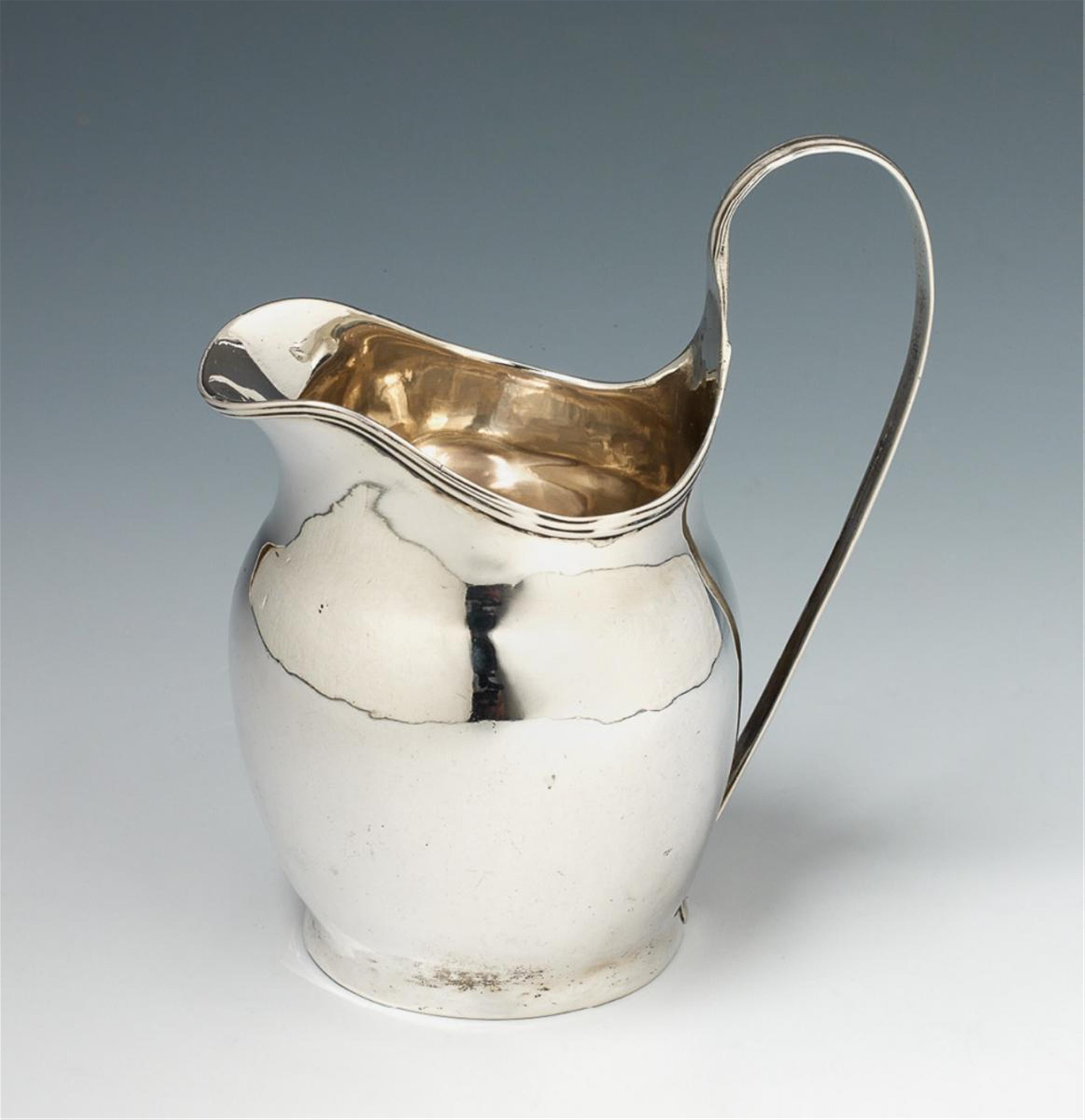 A George III London silver milk jug. Indistinct maker's mark, 1800. - image-1