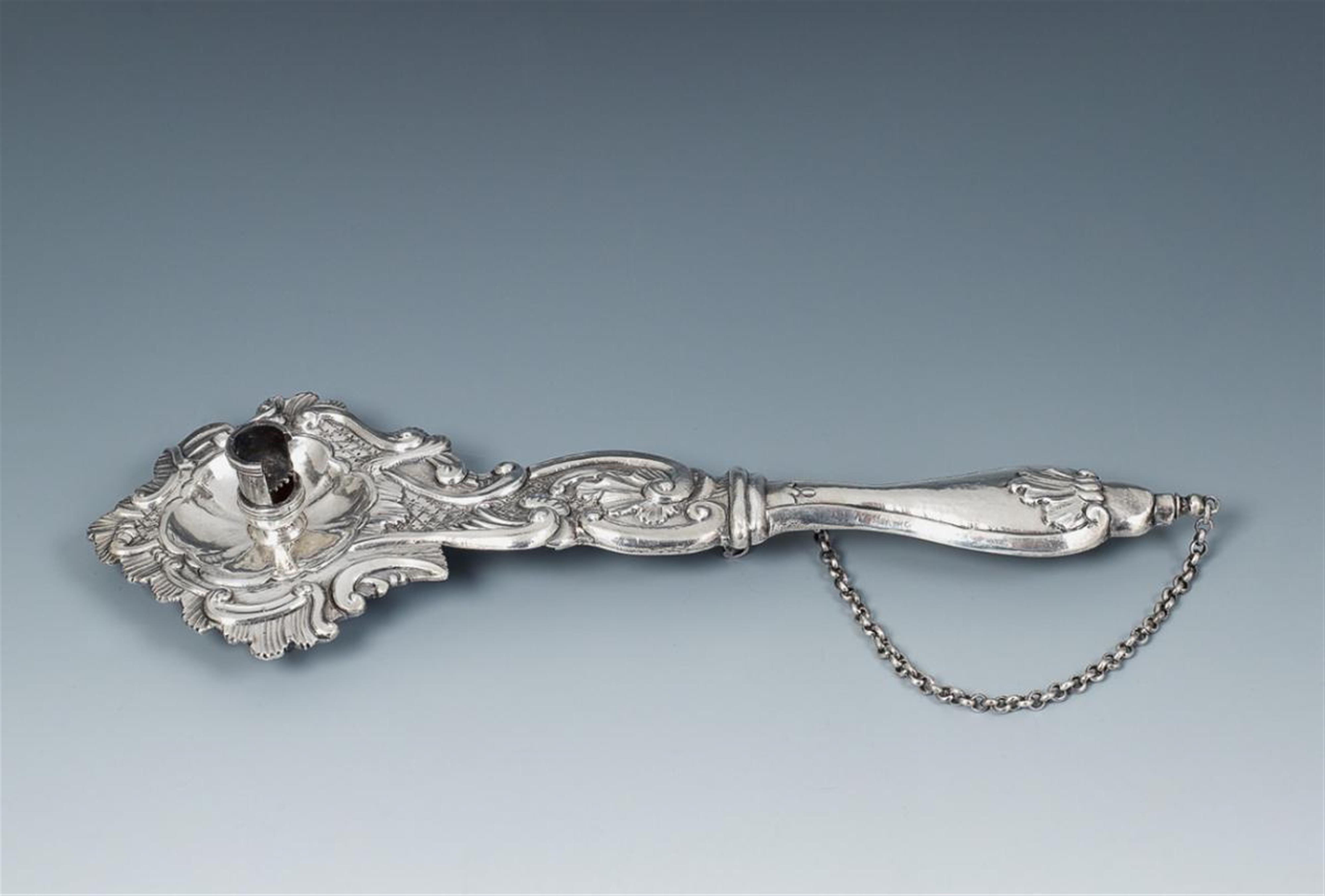 A so-called "palmatoria" chamberstick. Unmarked, probably Spanish, 2nd half 18th C. - image-1