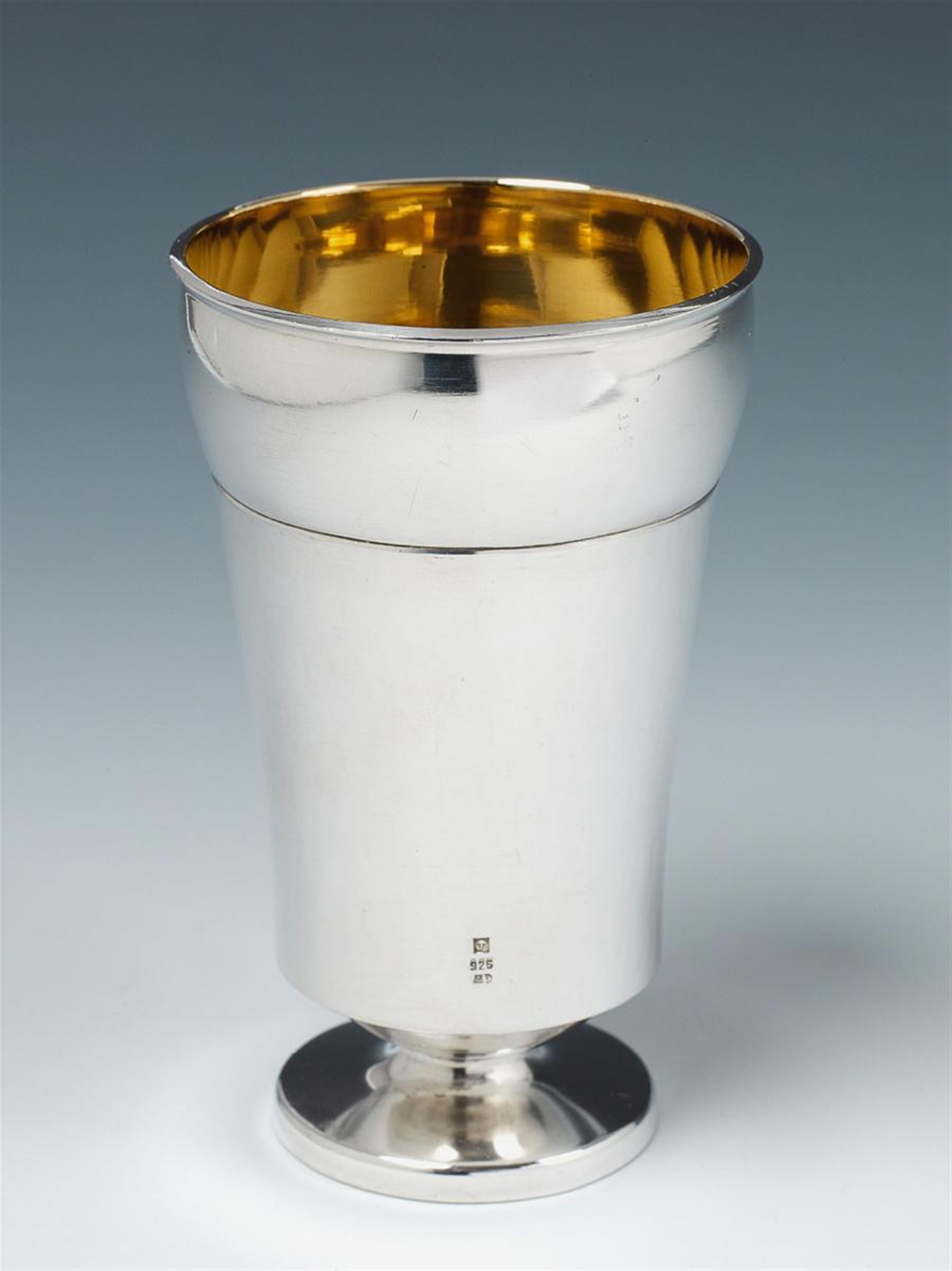 A Cologne silver partially gilt beaker. Marks of Wilhelm Nagel, ca. 1990. - image-1