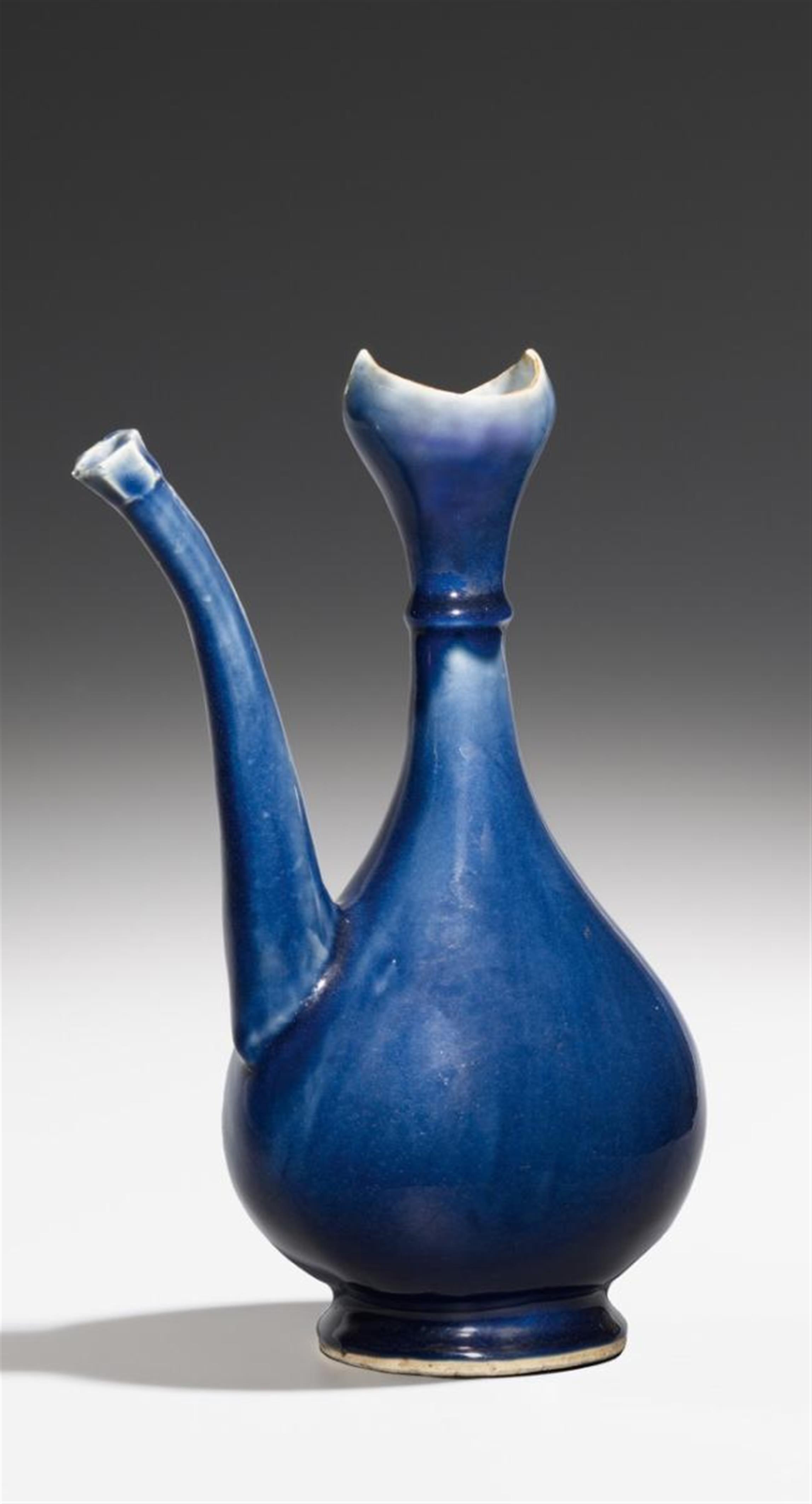 A blue-glazed ewer. First half 18th century - image-1