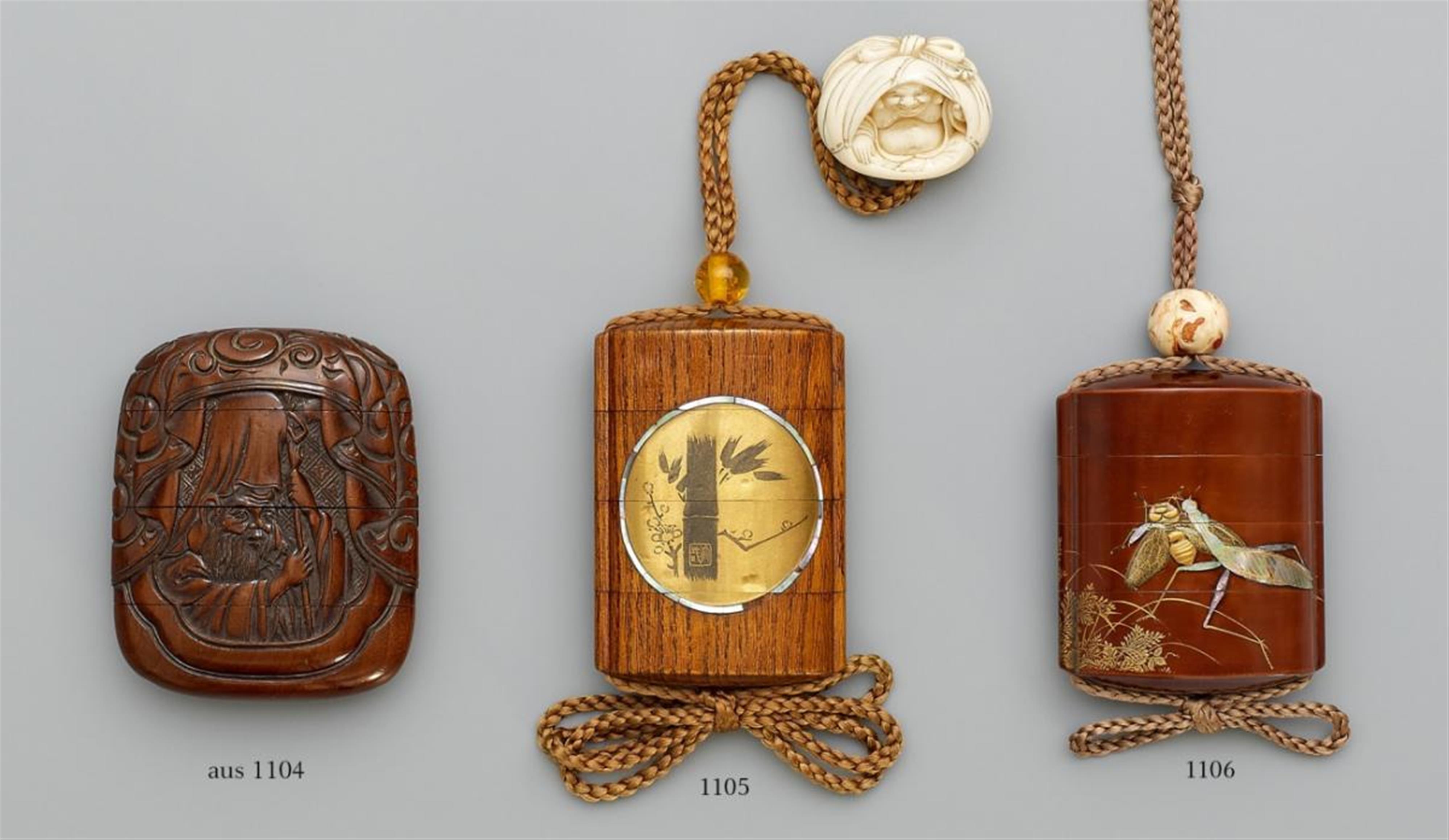 A three-case inrô. 19th century - image-1