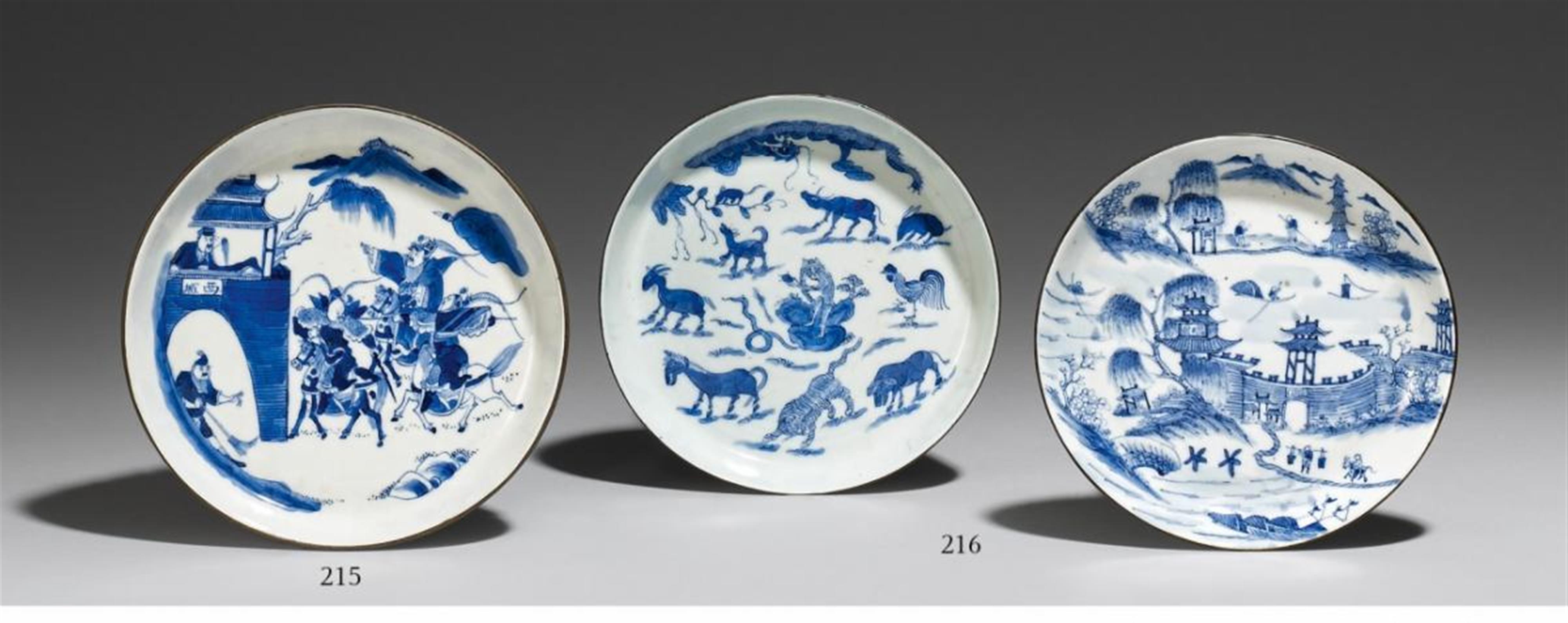 Two blue and white Bleu de Hue dishes. 19th century - image-1