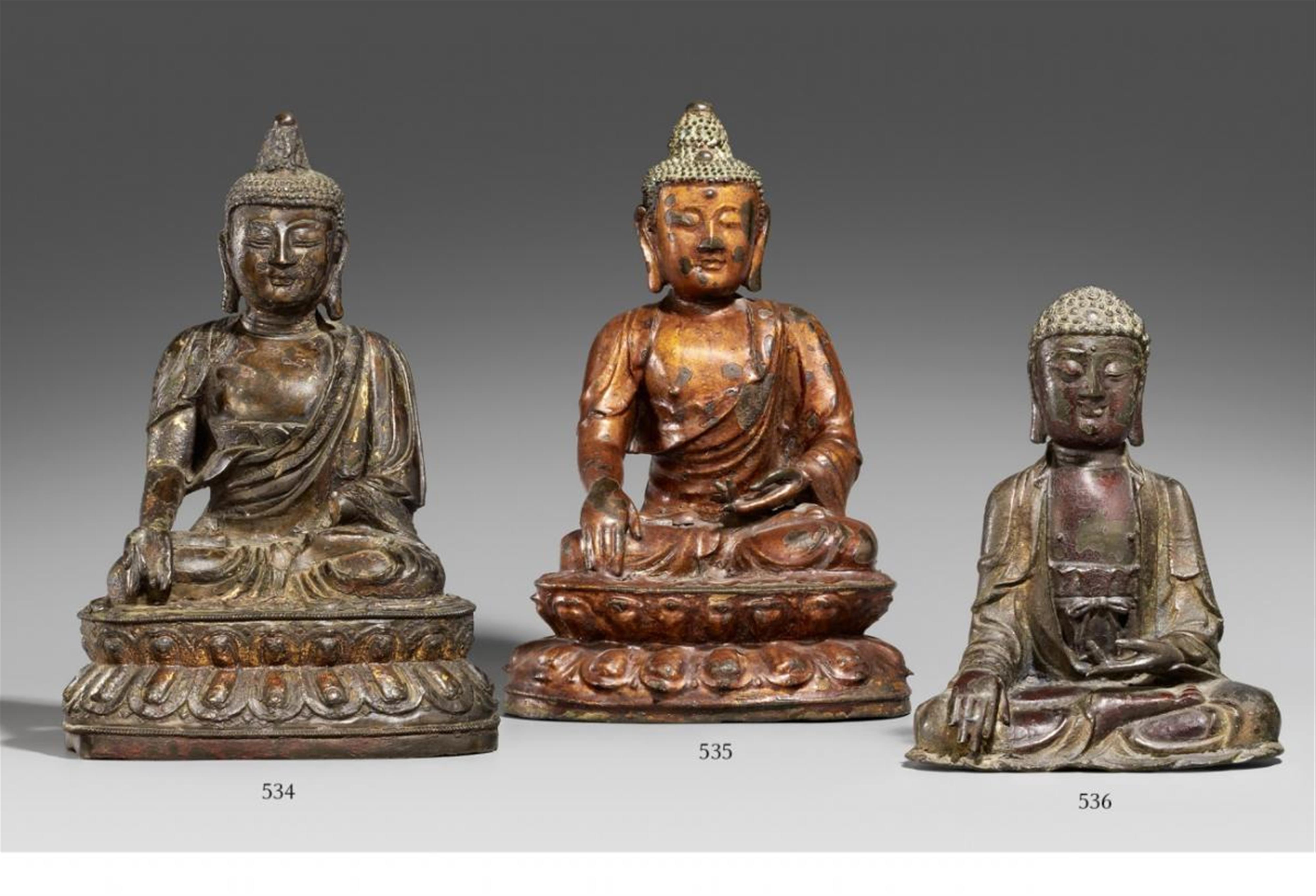 Der Medizin-Buddha Bhaishajyaguru. Bronze. Späte Ming-Zeit, Ära Wanli - image-1