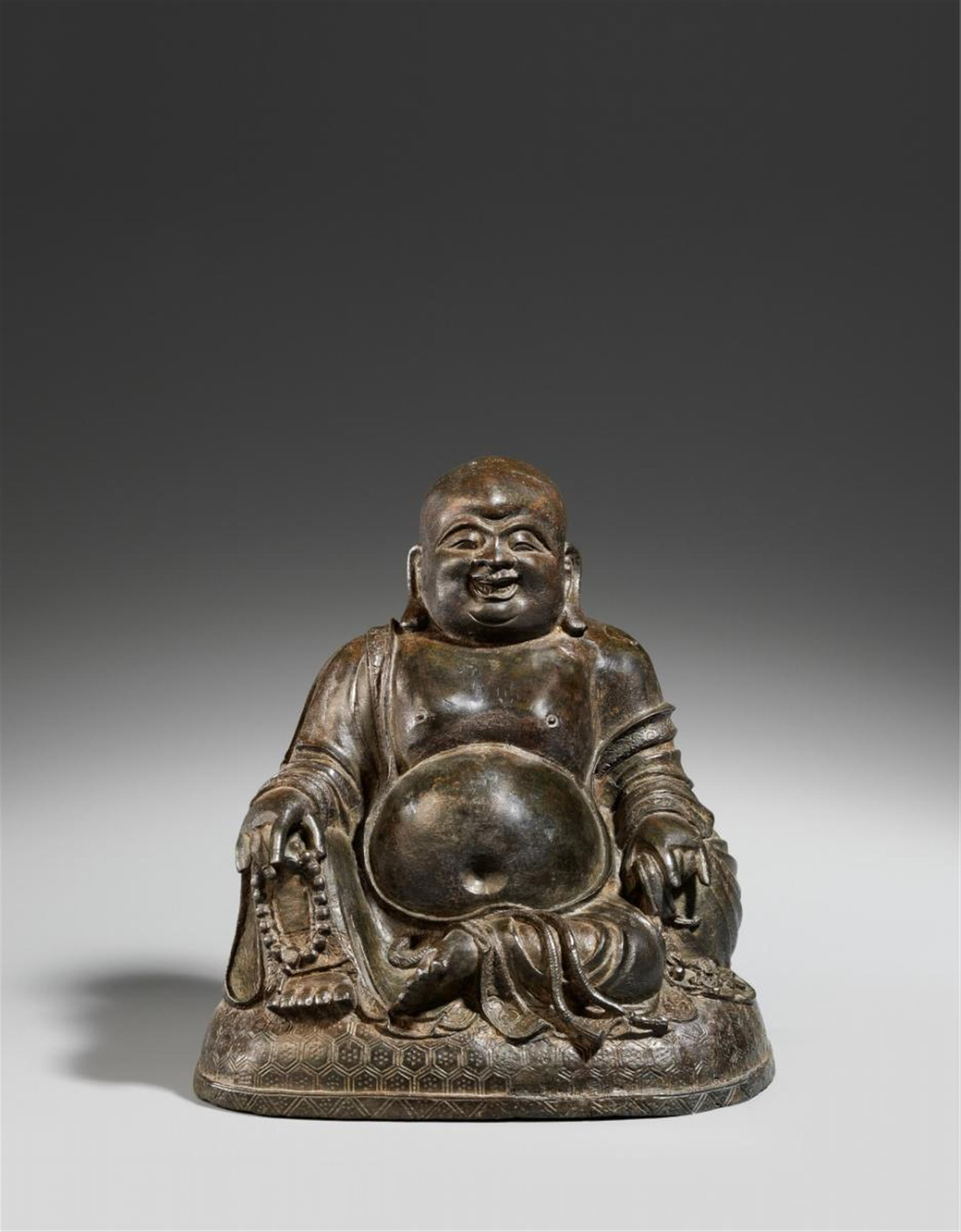 A bronze figure of Milefo, also called Budai. Ming dynasty - image-1