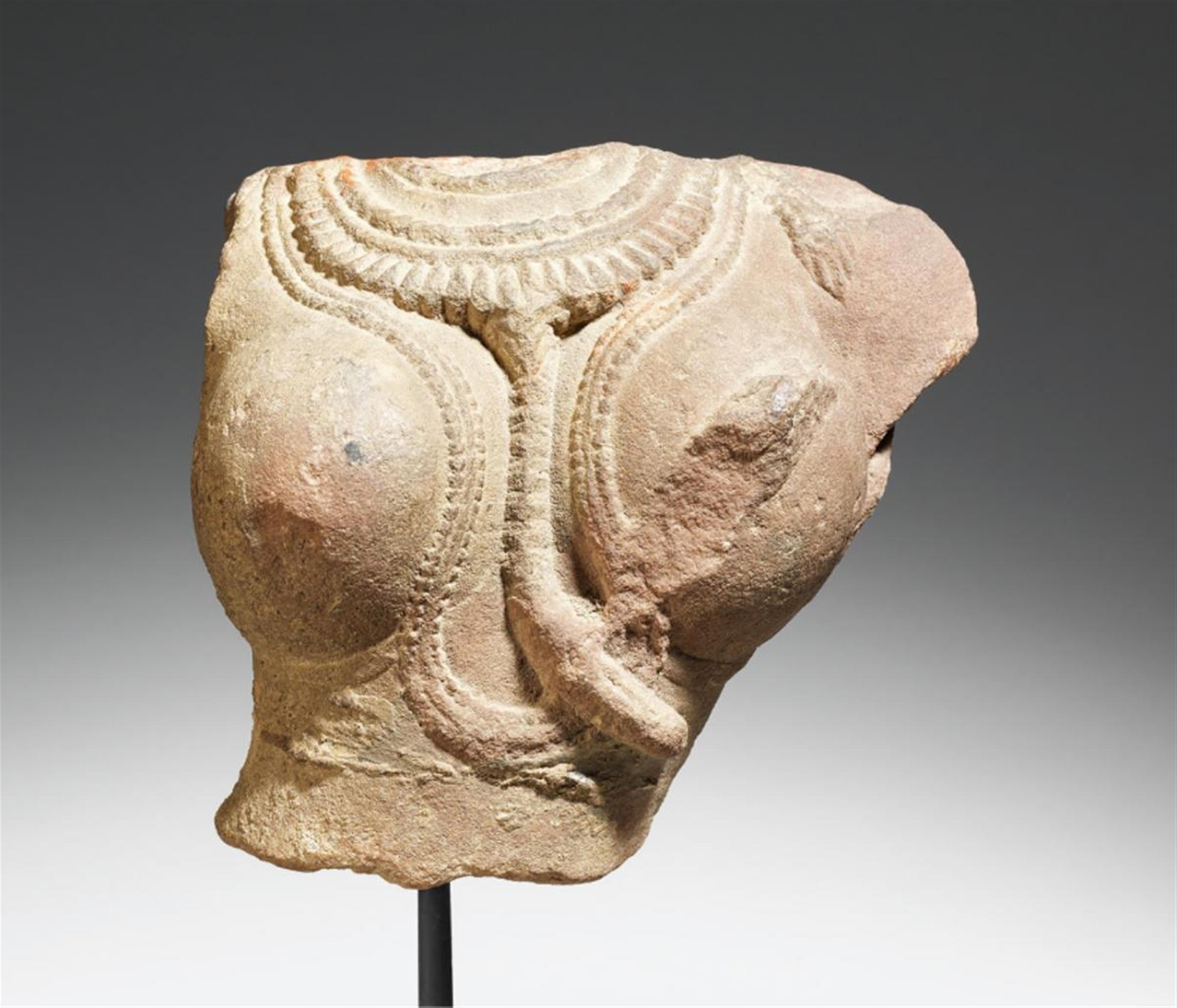 A Central Indian sandstone female bust. 11th/12th century - image-1