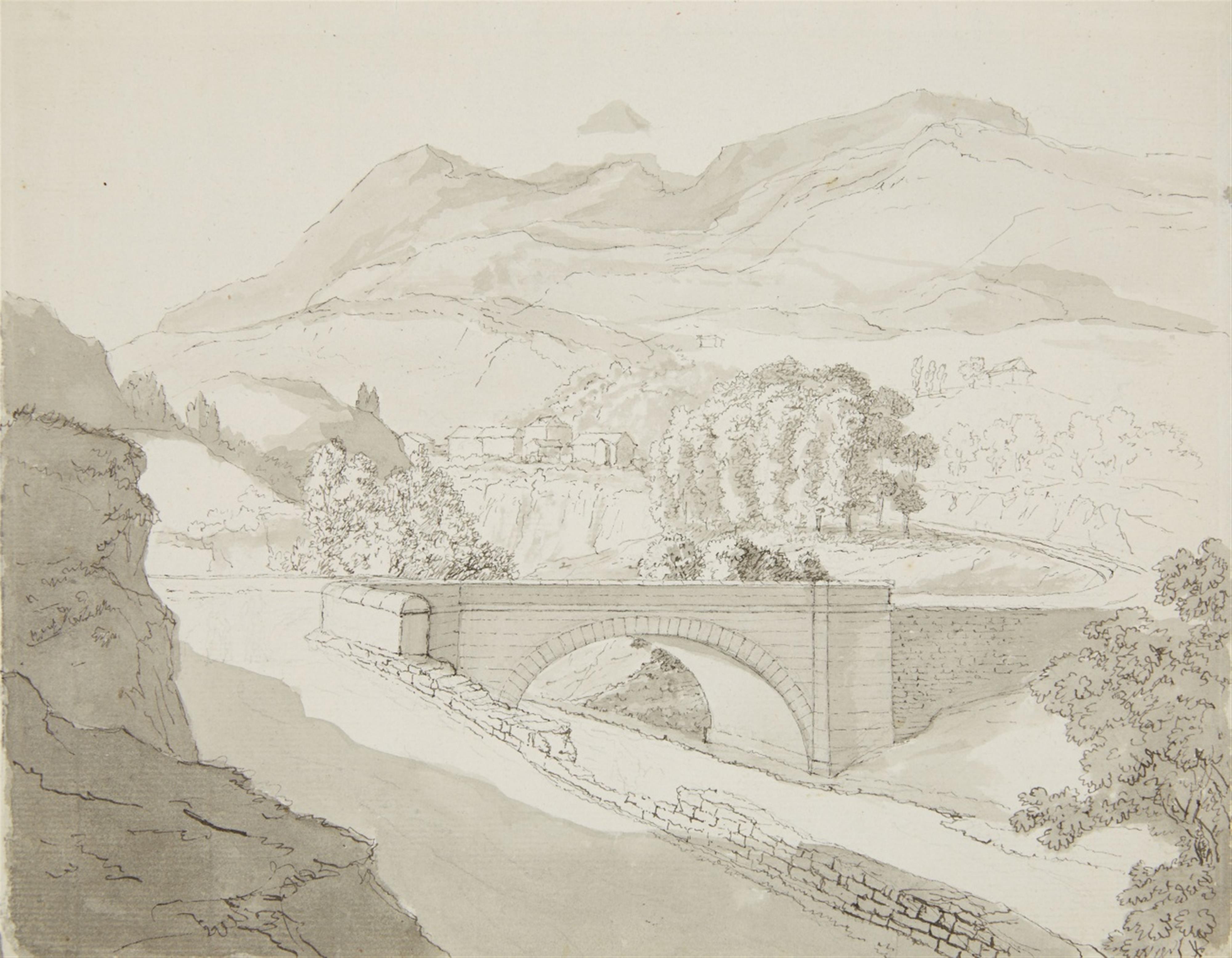 Deutscher Meister des 19. Jahrhunderts - Südliche Landschaft mit Steinbrücke - image-1