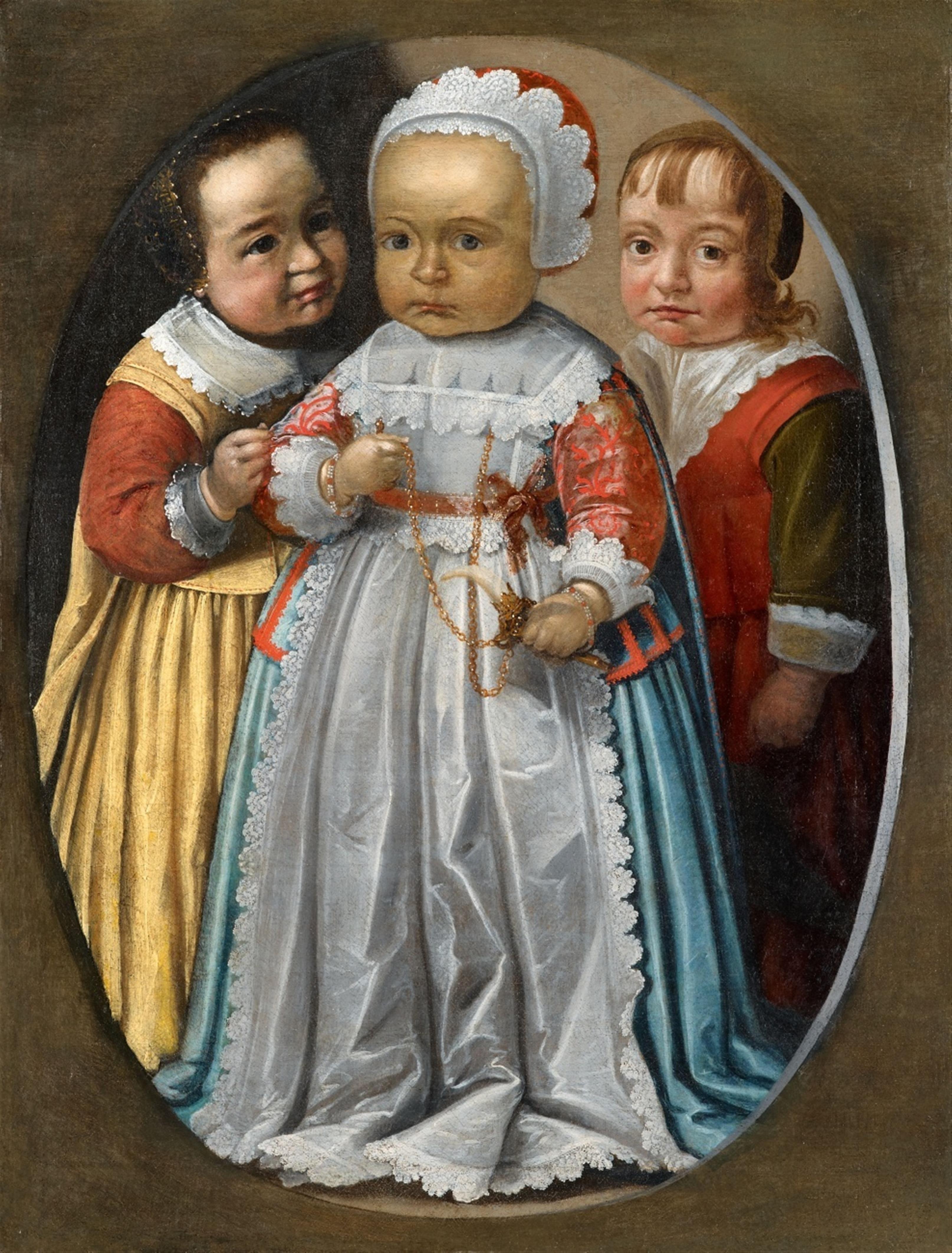 Dutch School 2nd quarter 17th century - Portrait of Three Children - image-1