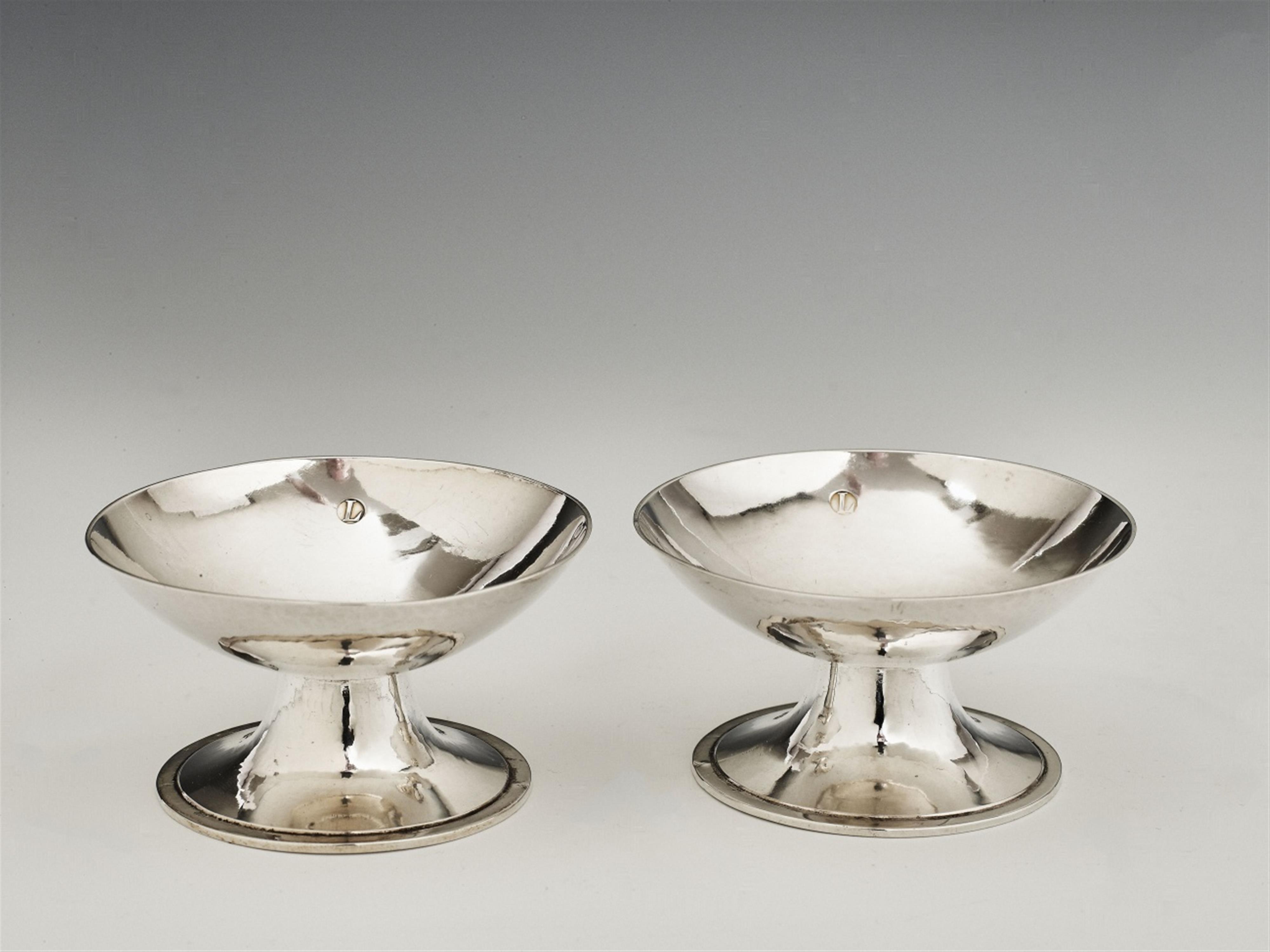 A pair of Berlin silver salts. Marks of Emil Lettré, ca. 1930. - image-1