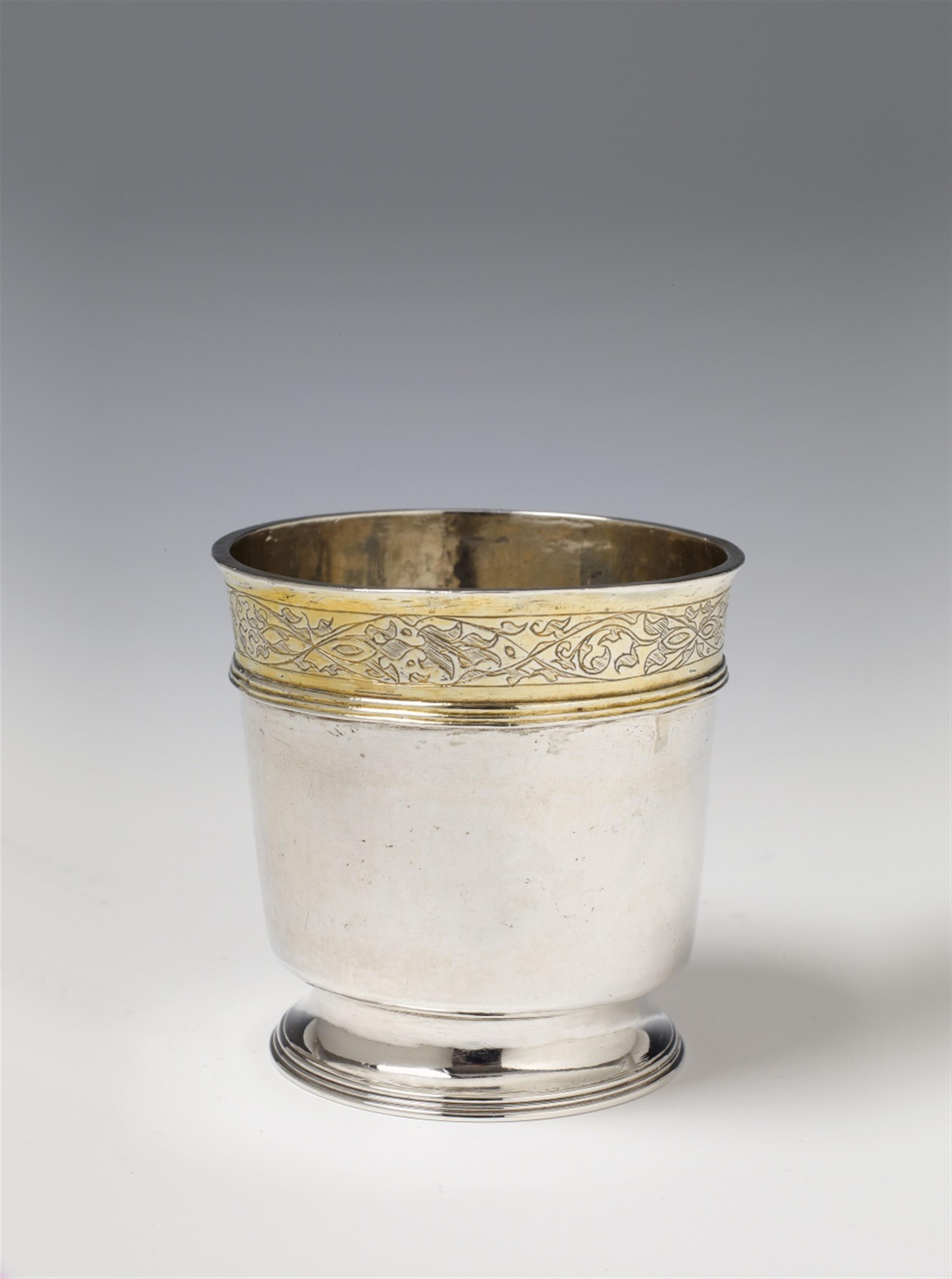 A Rapperswil renaissance silver partially gilt beaker. Marks presumably of Christoph Dumeisen, ca. 1600. - image-1