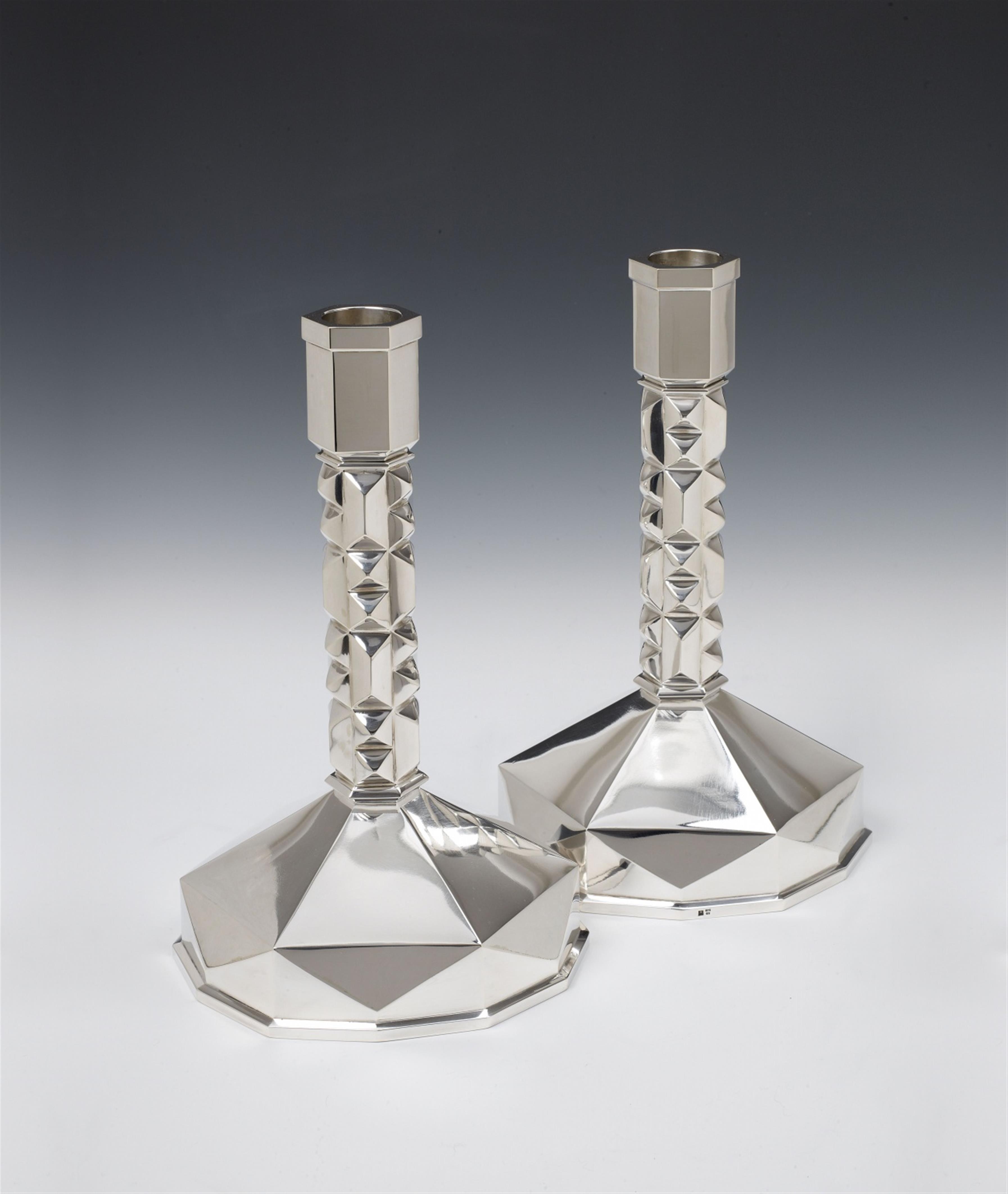 A pair of Cologne silver candlesticks. Marks of Wilhelm Nagel, 1983. - image-1