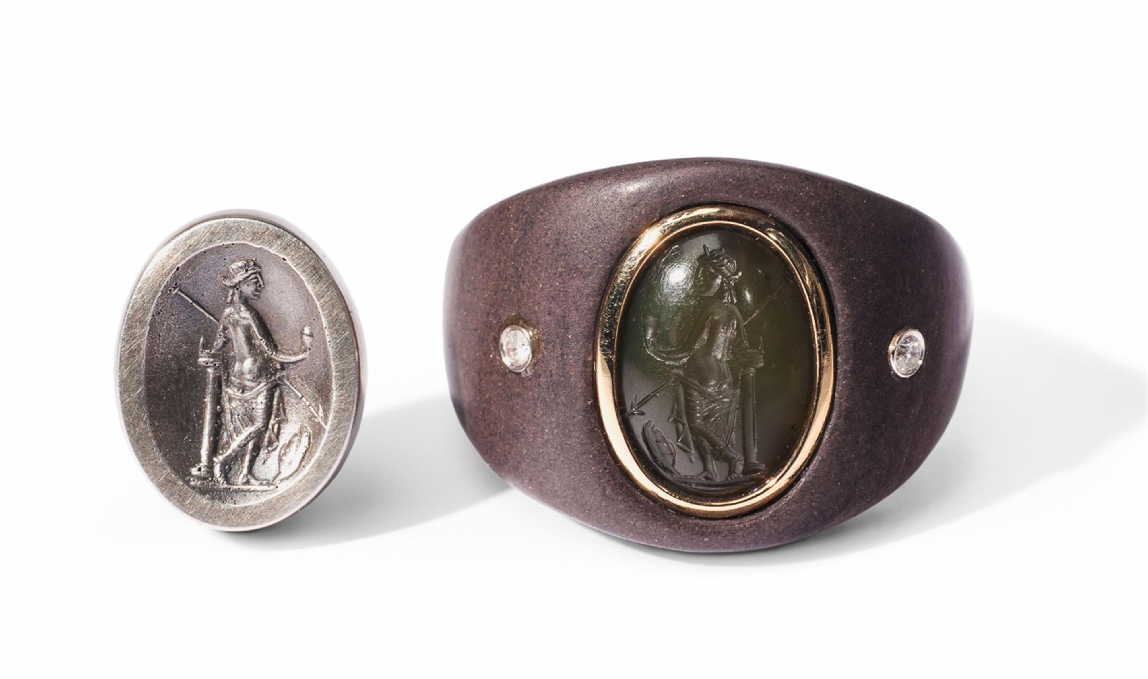 Moderner Ring mit römischer Gemme - image-1