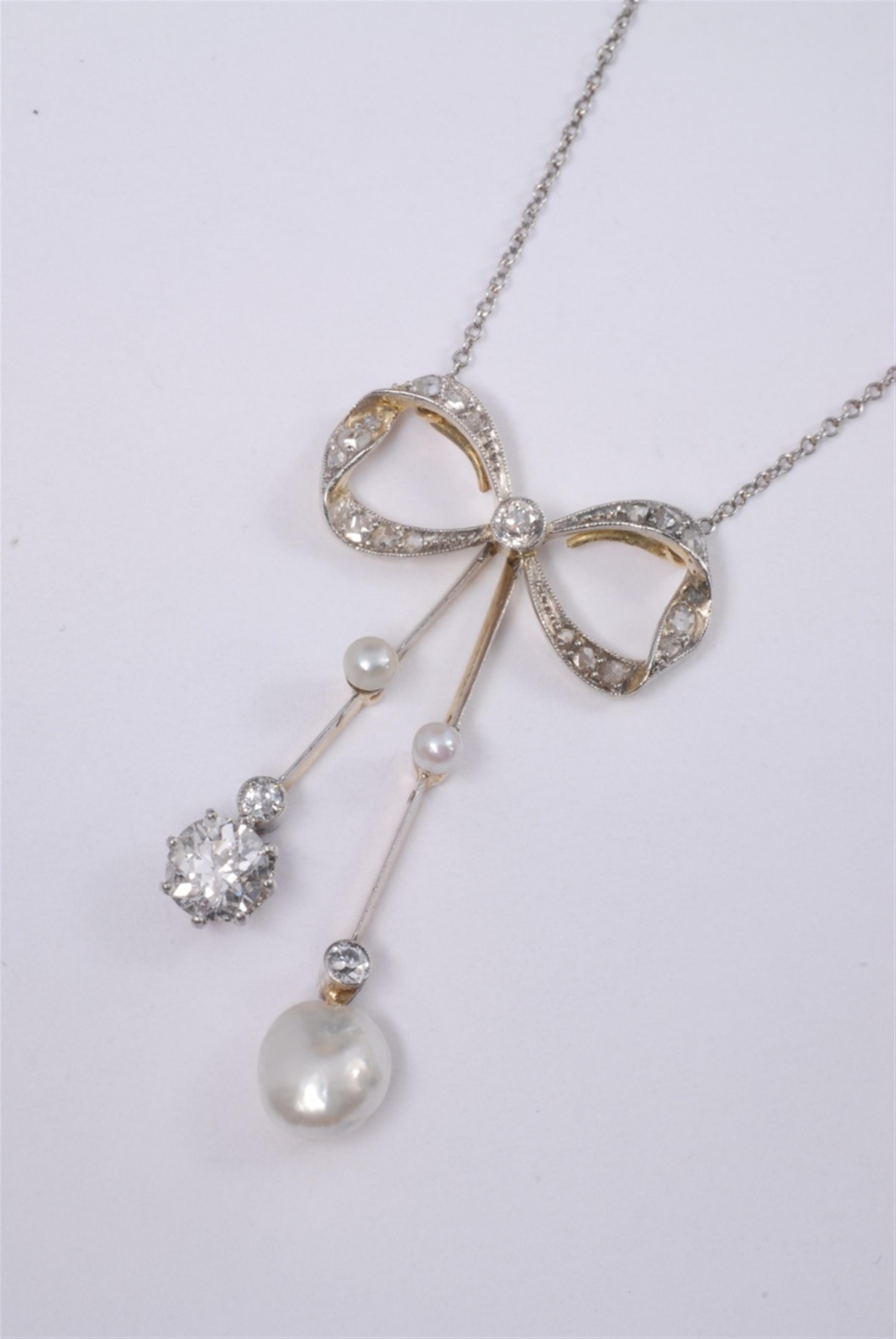 A platinum and gold belle epoque collier negligé - image-1