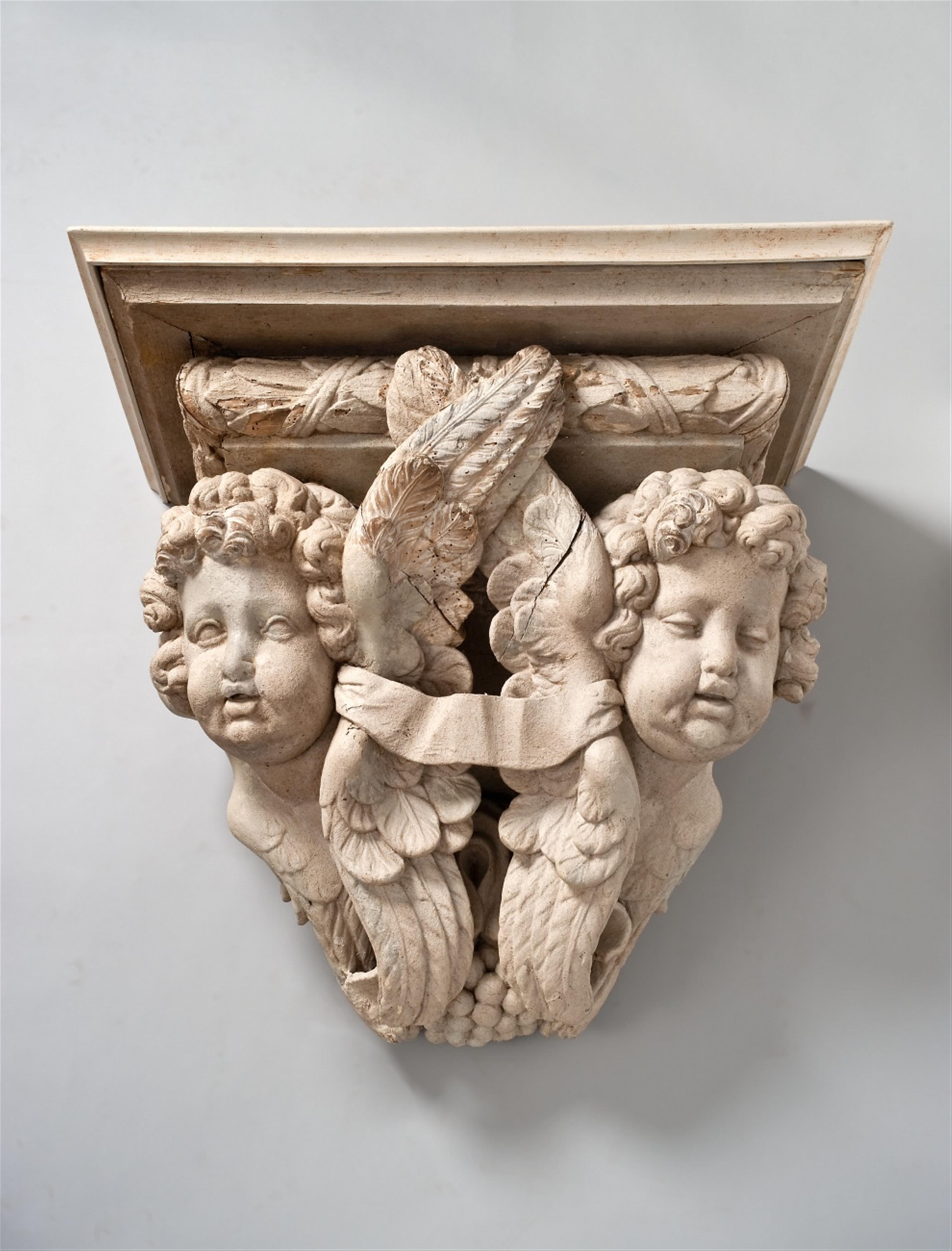 A baroque painted softwood bracket. - image-2