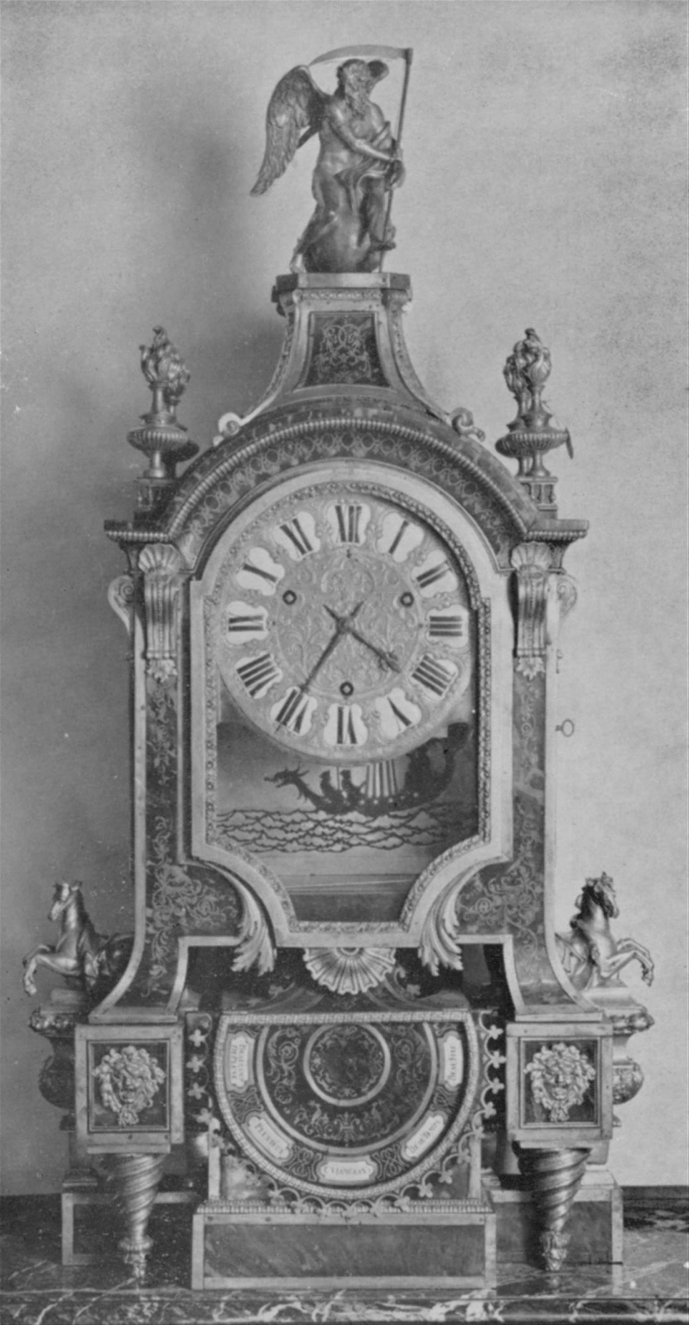 An important Boulle pendulum clock and barometer. - image-9