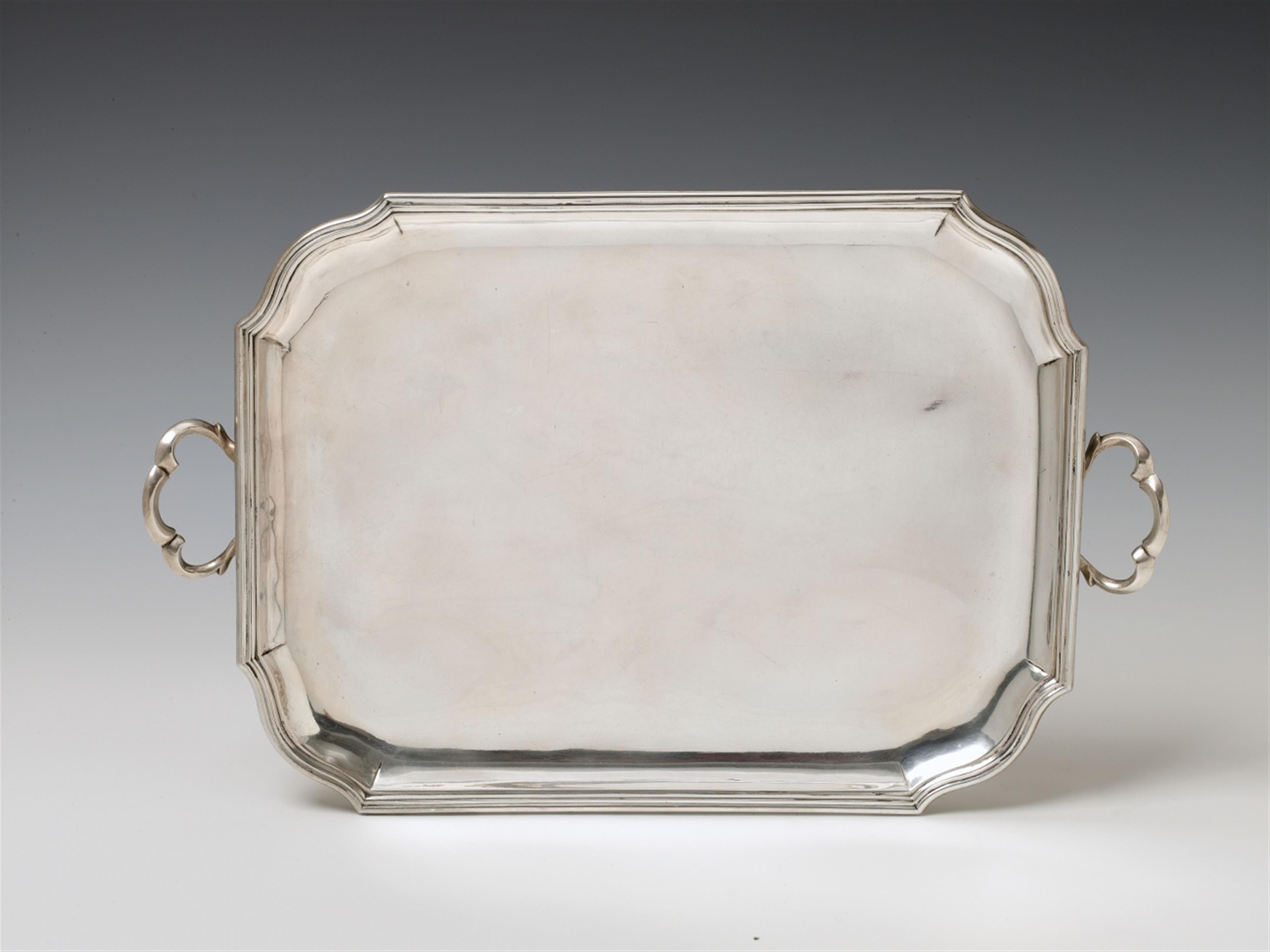 A Celle baroque silver tray. Marks of Georg Carl Brenner, ca. 1760. - image-1