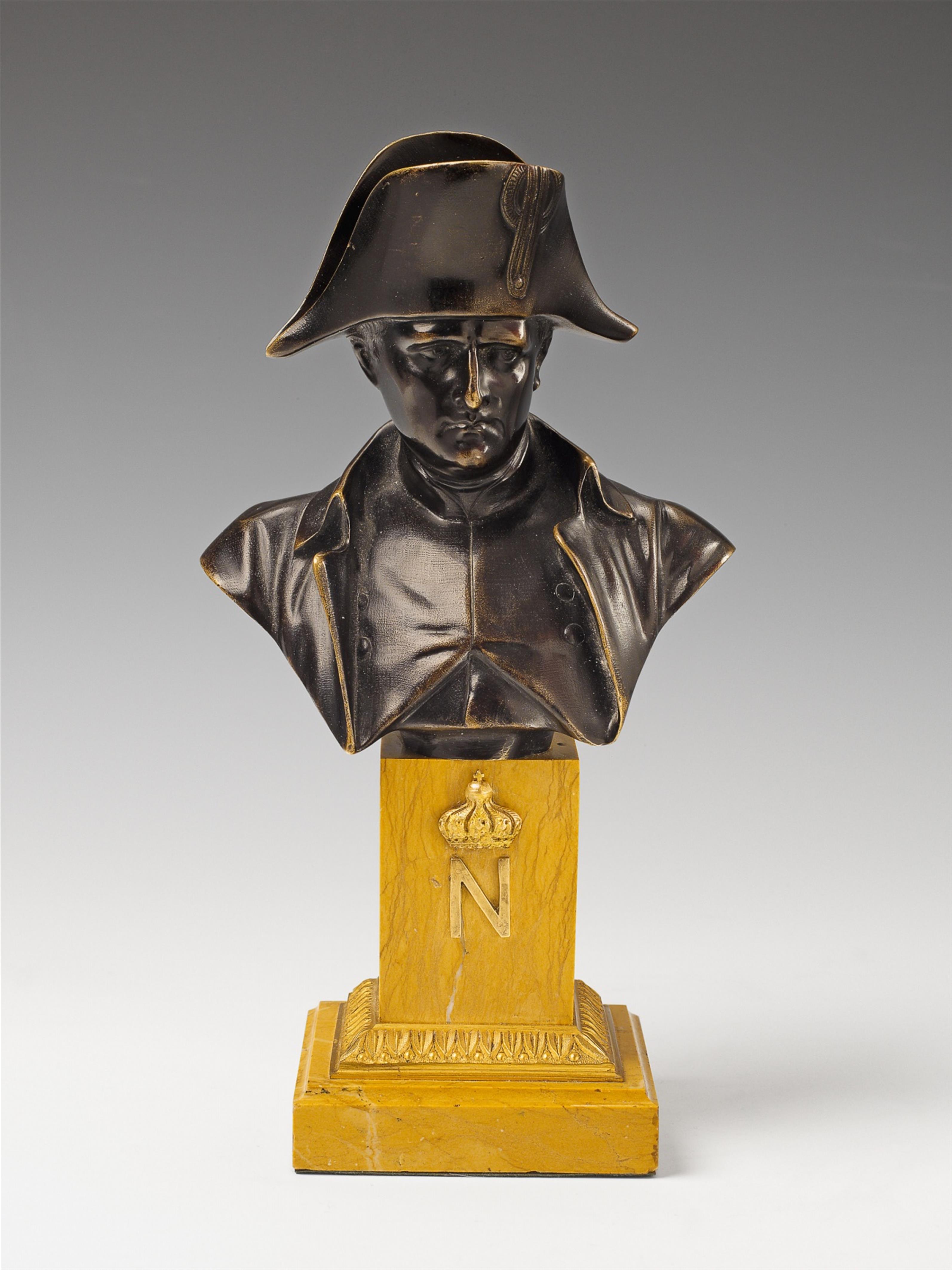 A patinated and gilt bronze bust of Napoleon Bonaparte. - image-1