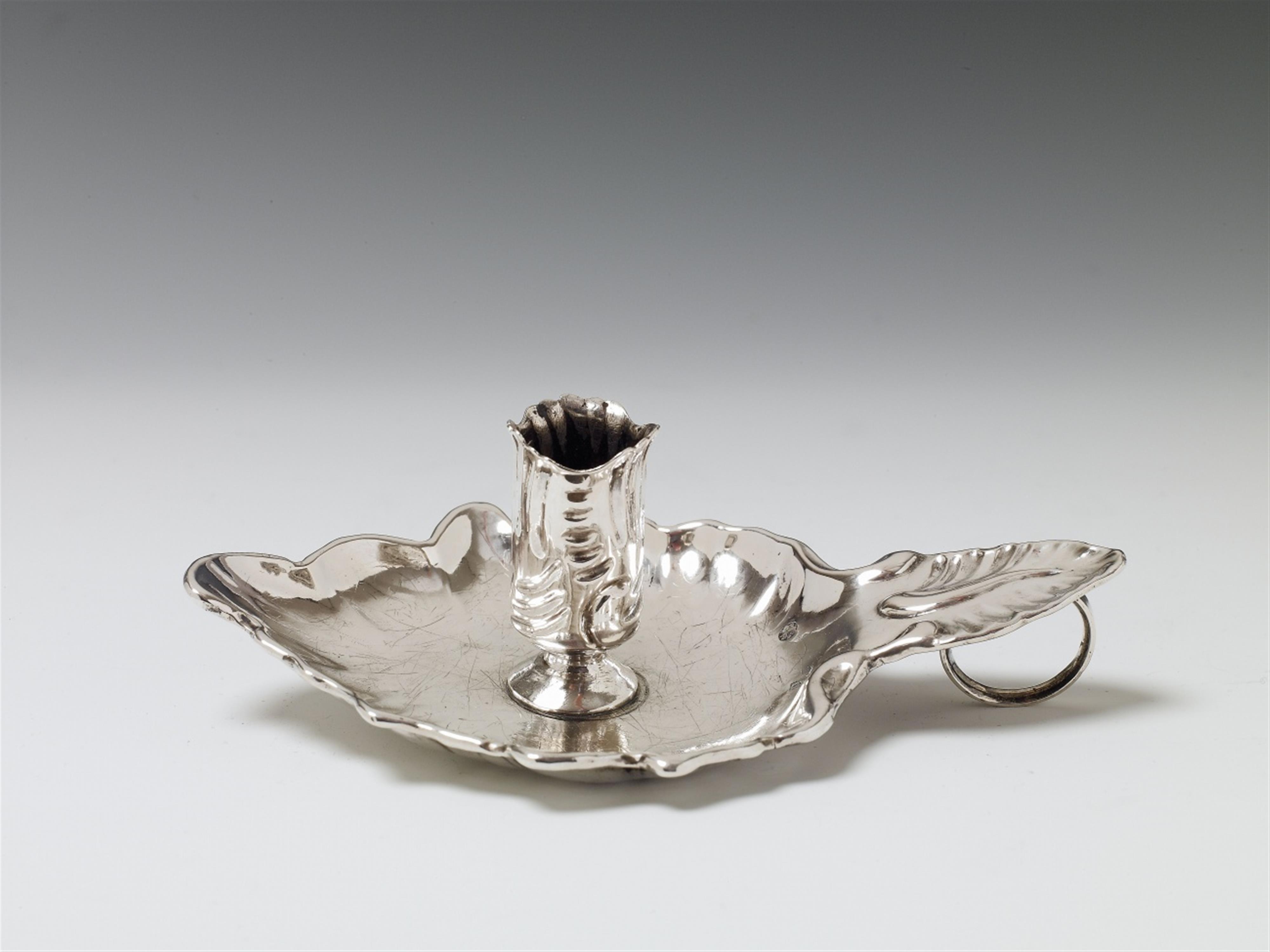 A Cologne silver chamberstick. Marks of Hermann Joseph von der Rennen, 1761 - 68. - image-1