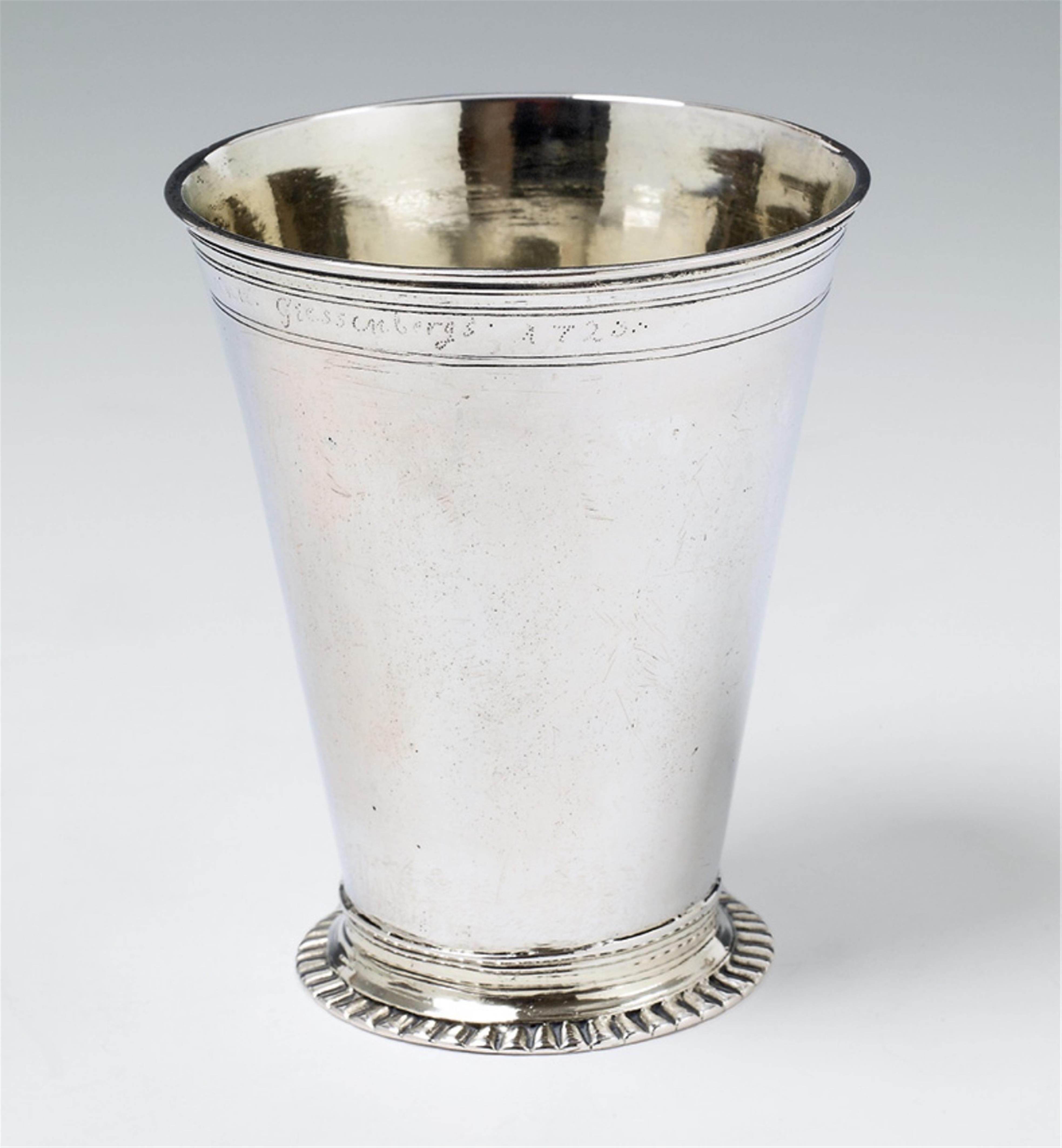 A Lübeck interior gilt silver beaker - image-1