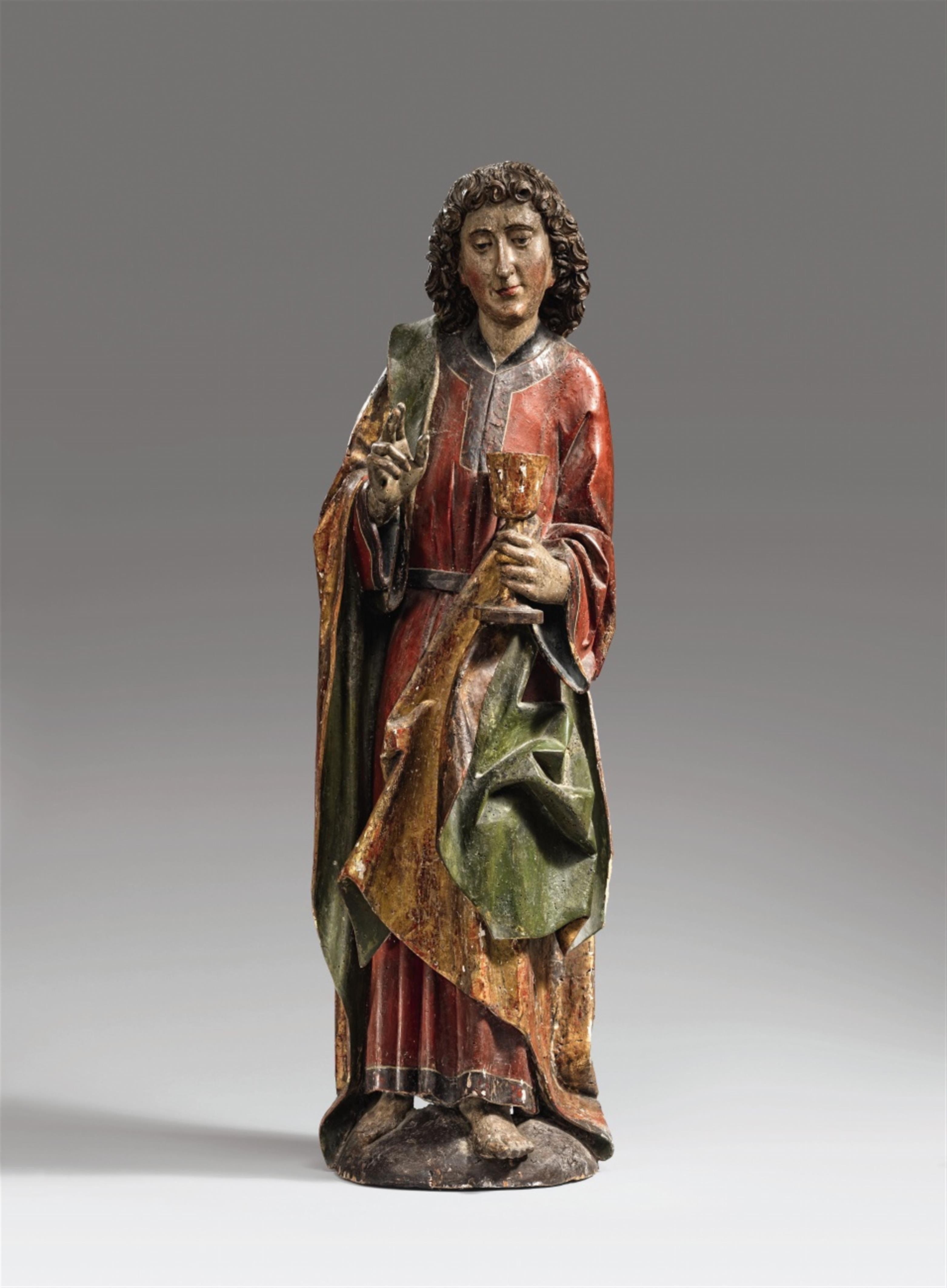 Probably Franconia ca. 1510 - A Franconian carved wooden figure of Saint John, circa 1510. - image-1