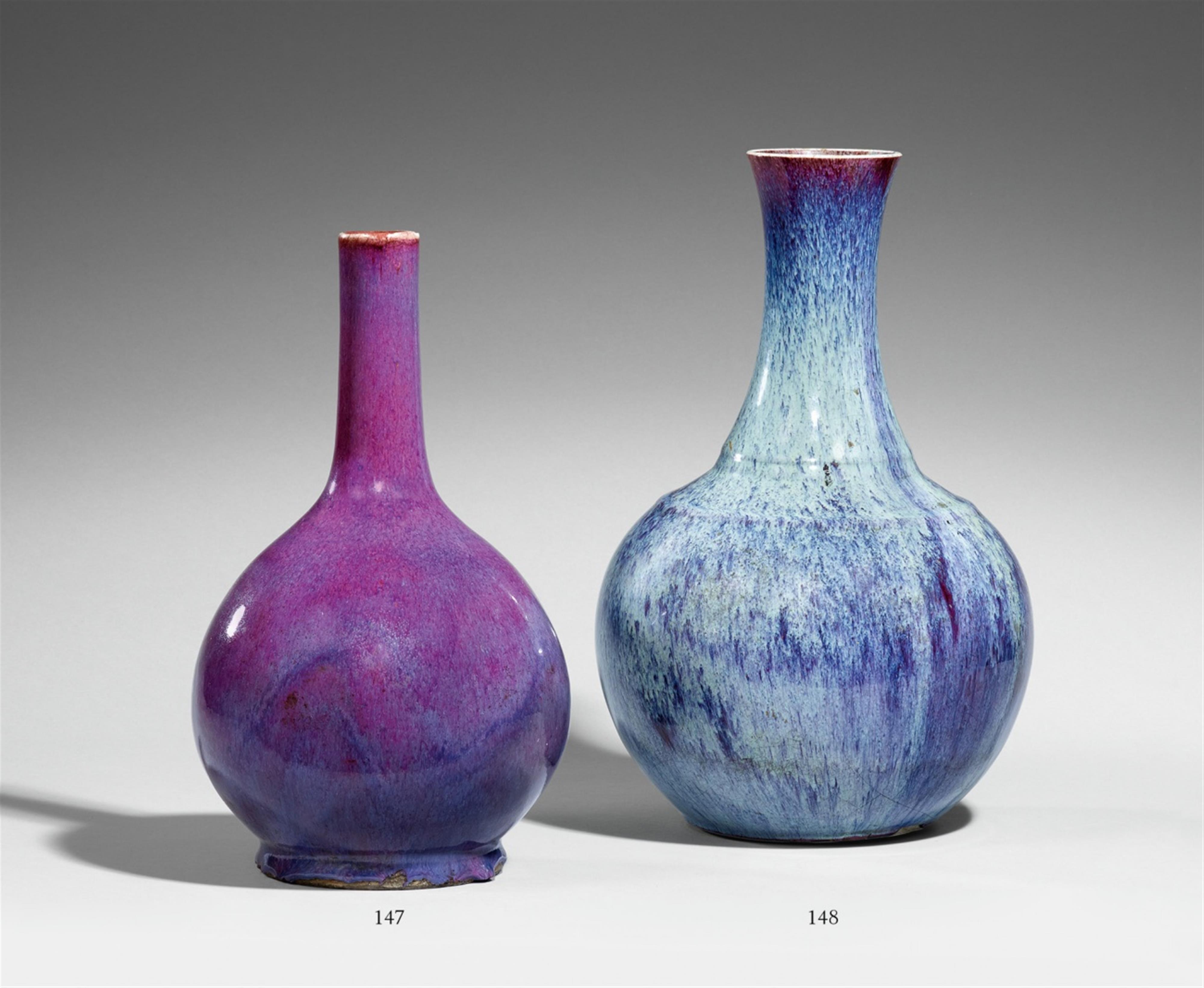 A yuhuchunping-shaped flambé-glazed vase. Late Qing dynasty (1644-1911) - image-1