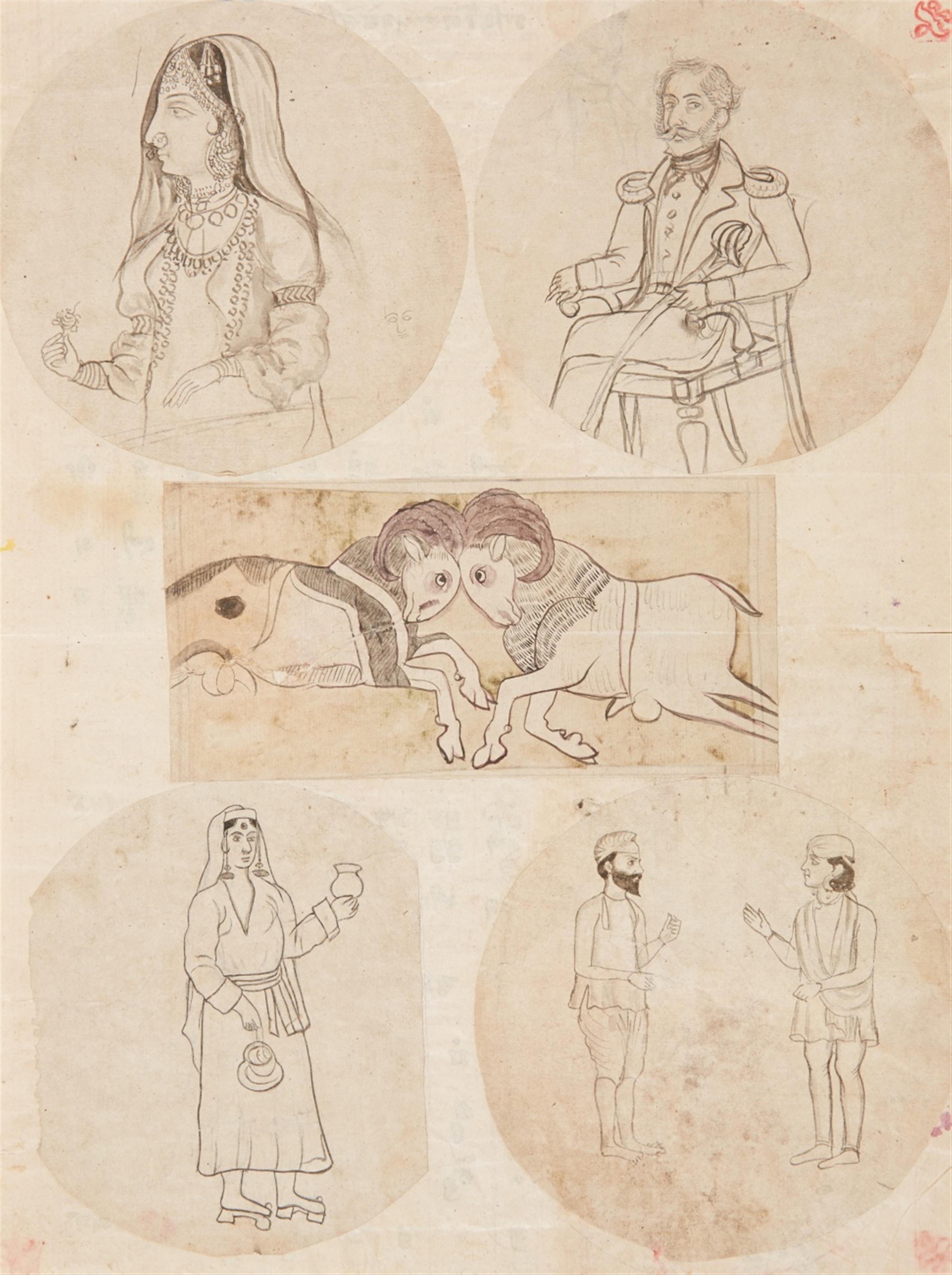 A group of Indian drawings. 19th century - image-4