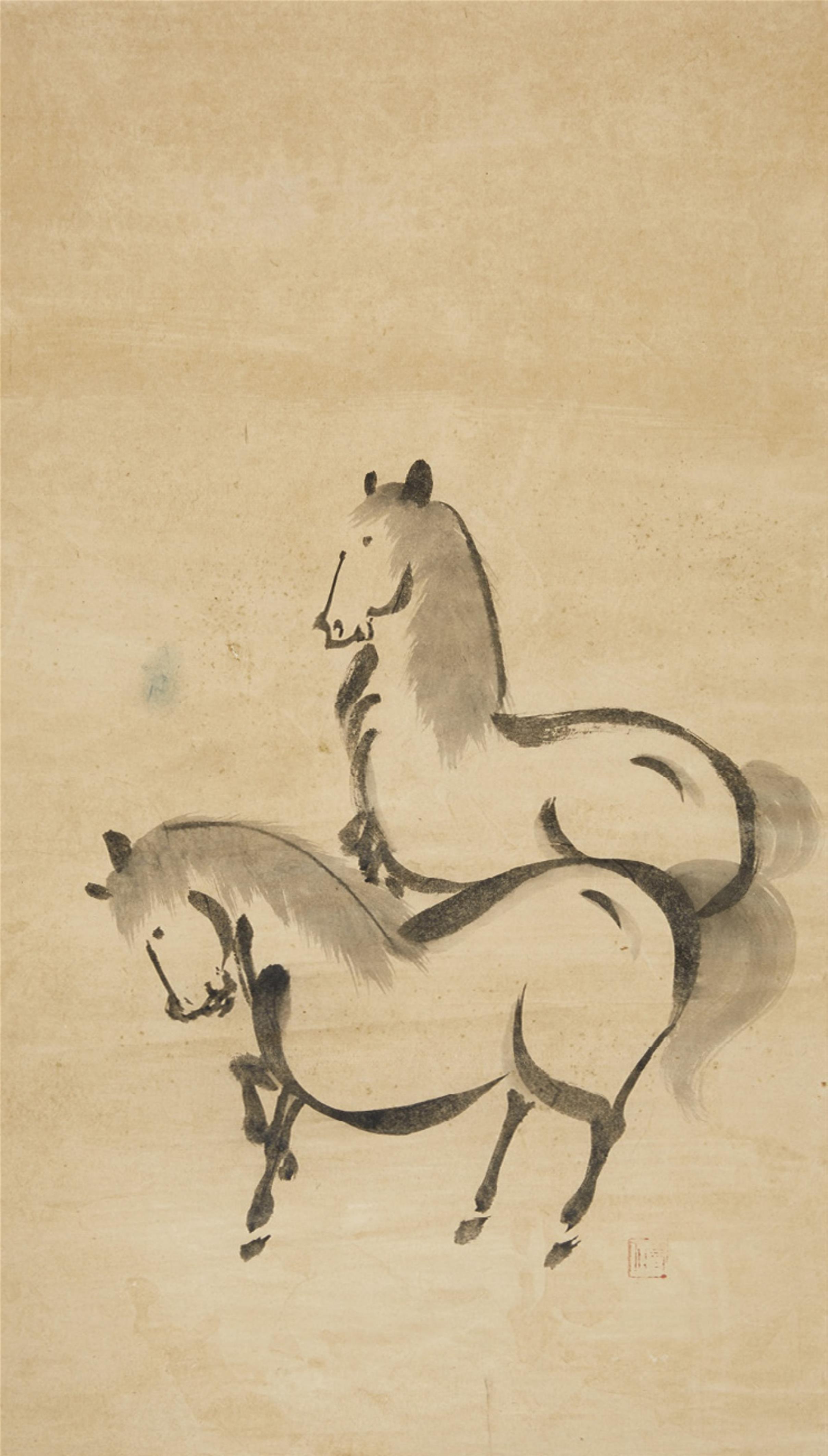 In der Art von Hasegawa Tôhaku. Edo-Zeit - image-1