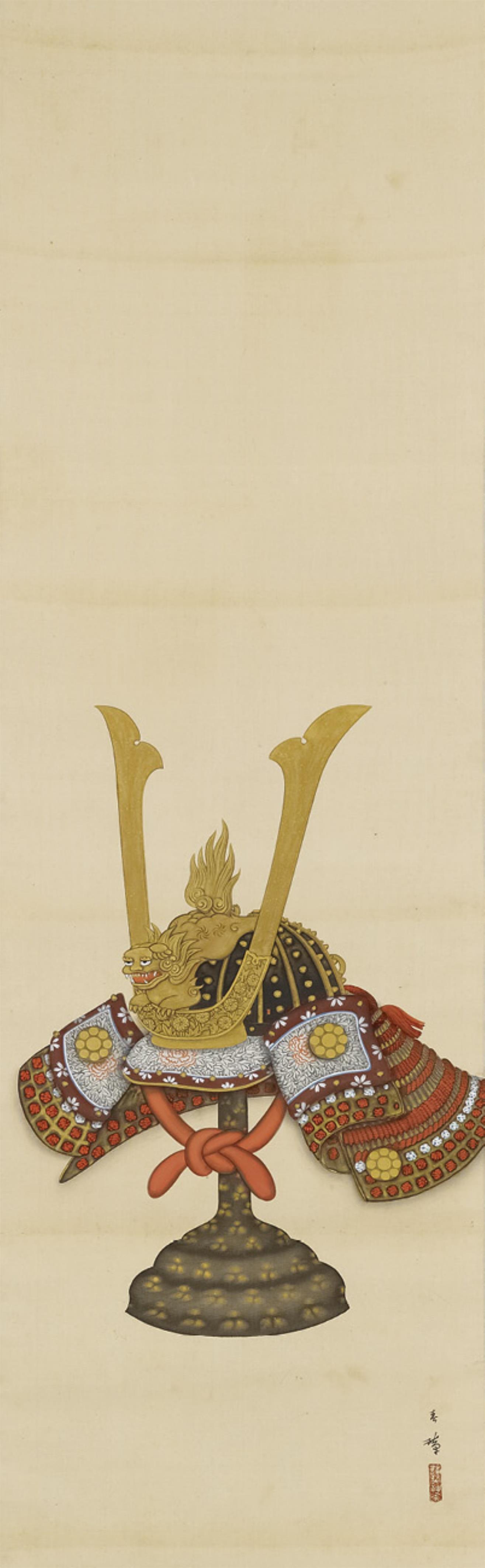 A hanging scroll by Shunshô. First half 20th century - image-1