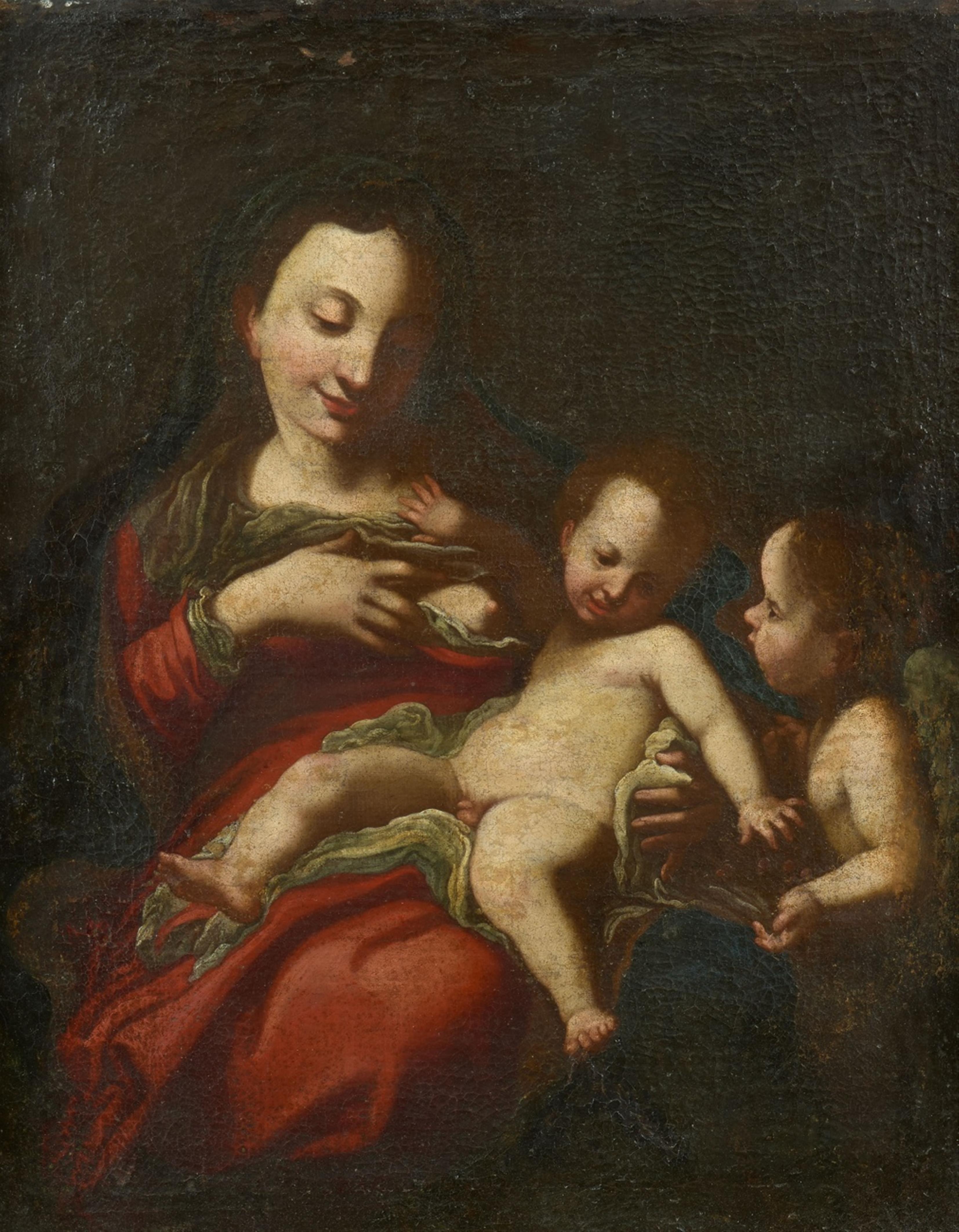 Italienischer Meister des 17. Jahrhunderts - Maria mit Christuskind und Johannesknaben - image-1